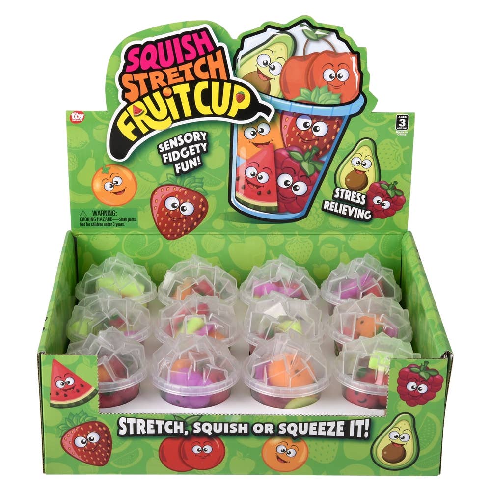 Stretchy fruit toy pieces from LLB Toys Fruit Cup