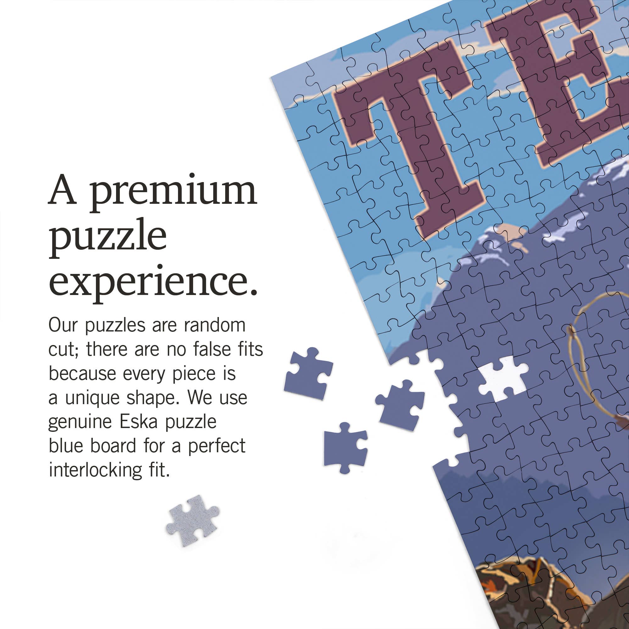 1000 PIECE PUZZLE Texas, Cowboy Cattle Drive Scene