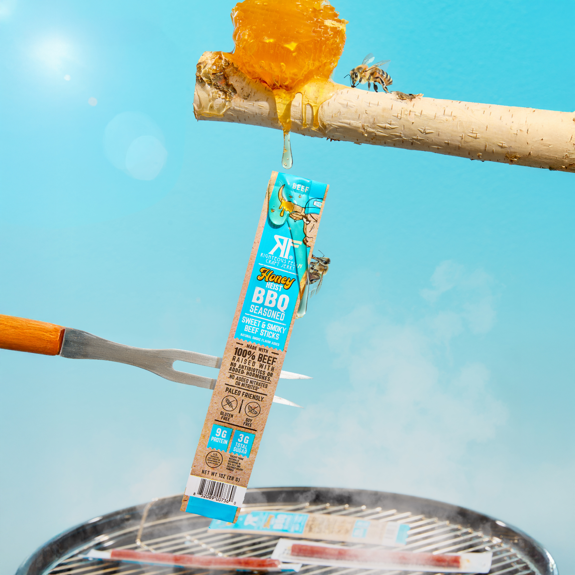 Righteous Felon Honey Heist BBQ Beef Stick nutrition facts