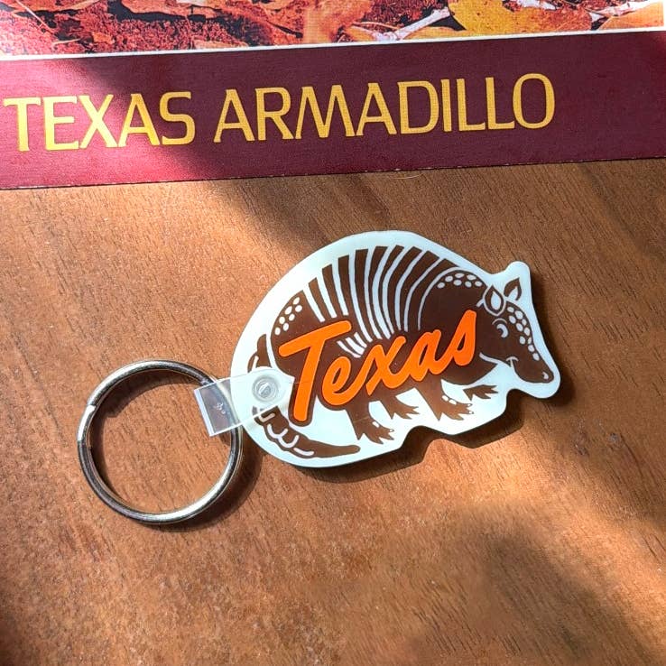 Texas Armadillo Keychain
