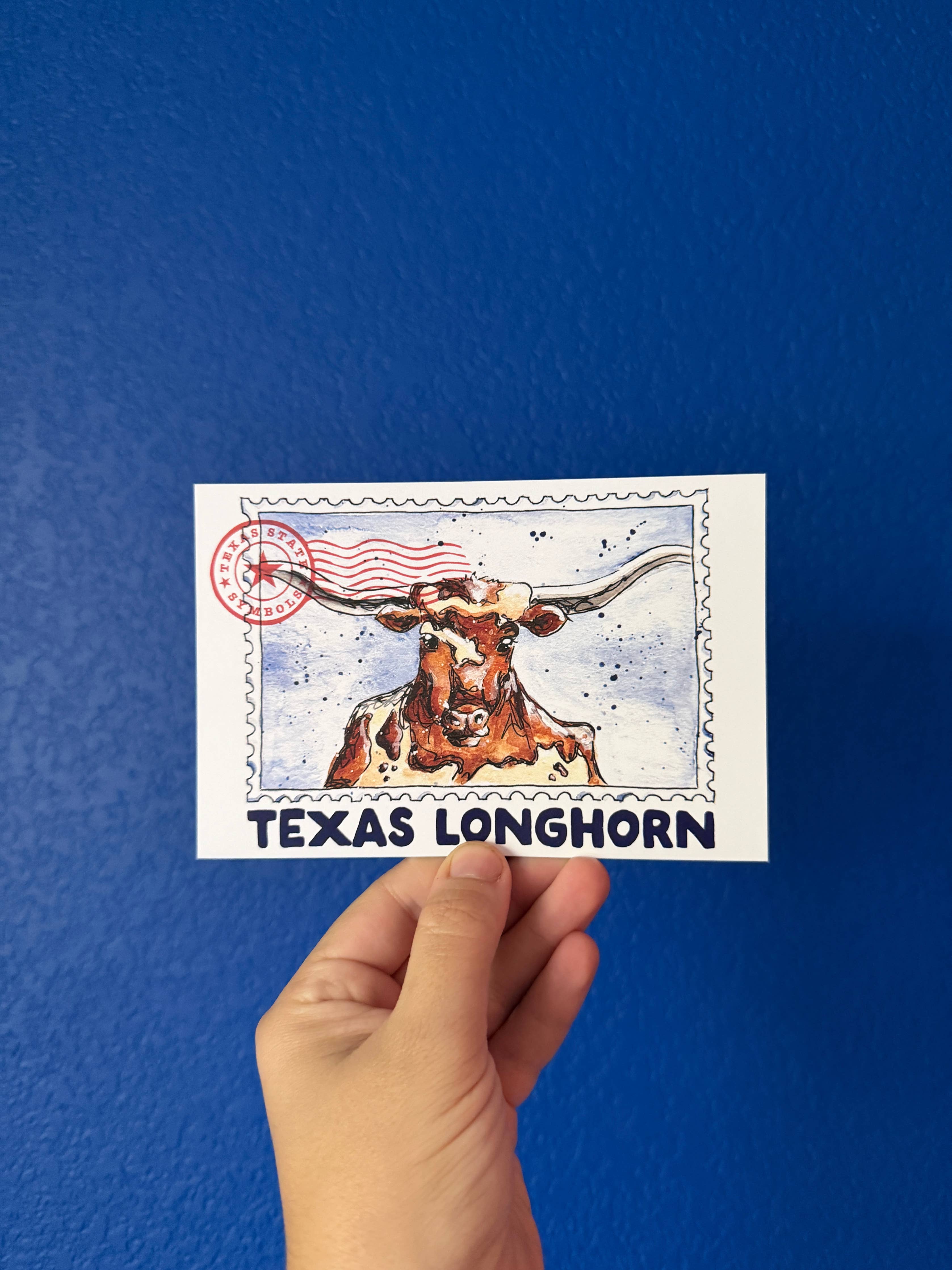 Texas Longhorn 4x6 postcard
