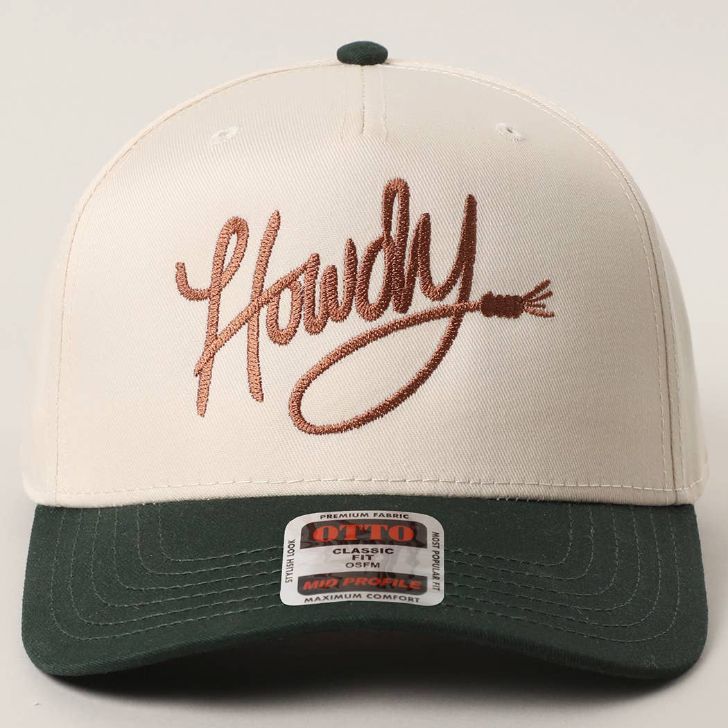 Howdy embroidered classic two-tone trucker hat alternate view