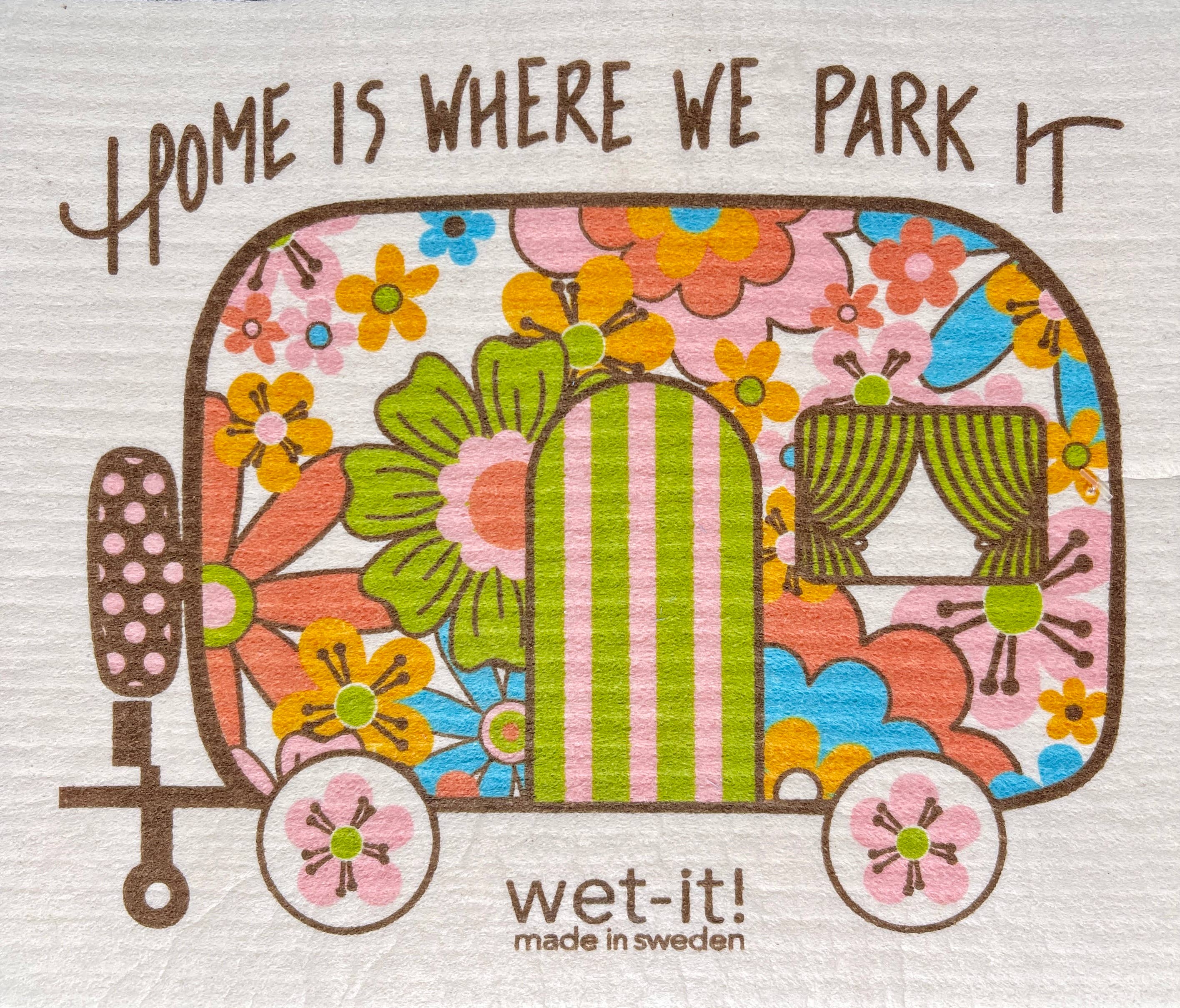 Retro Camper Swedish Cloth with vintage camper design