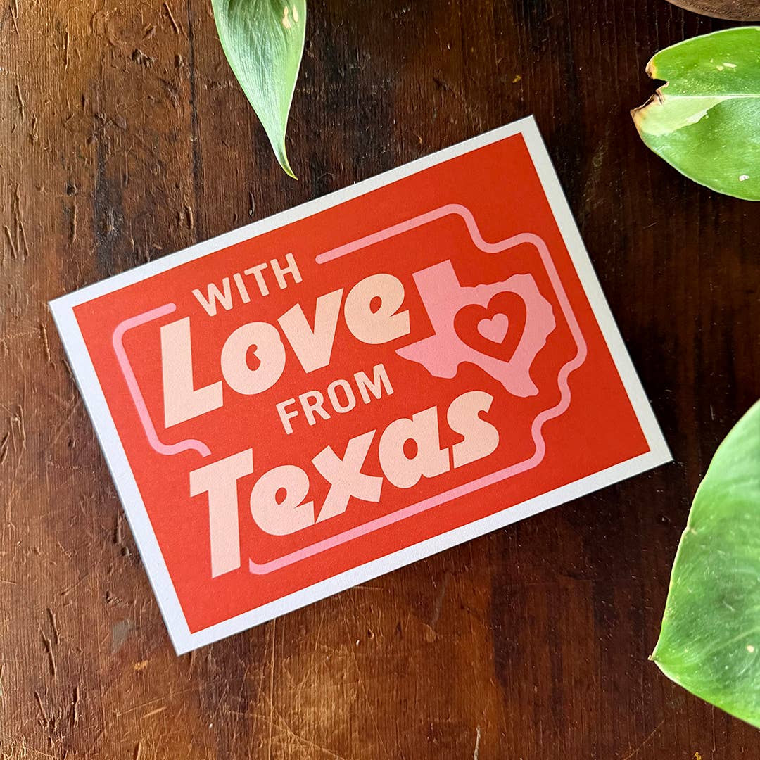 With Love From Texas postcard back side