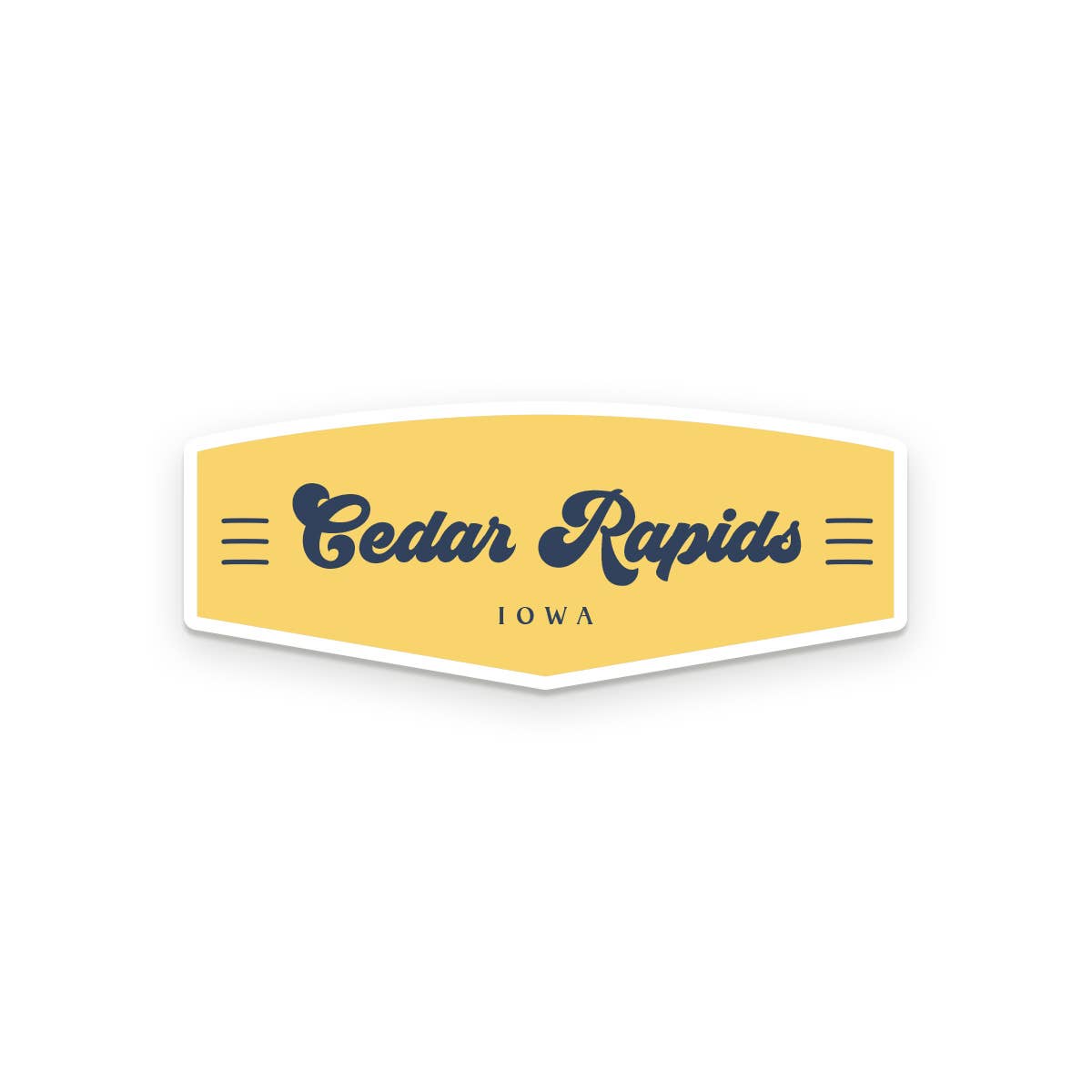 Custom City Retro Sticker multiple color options shown