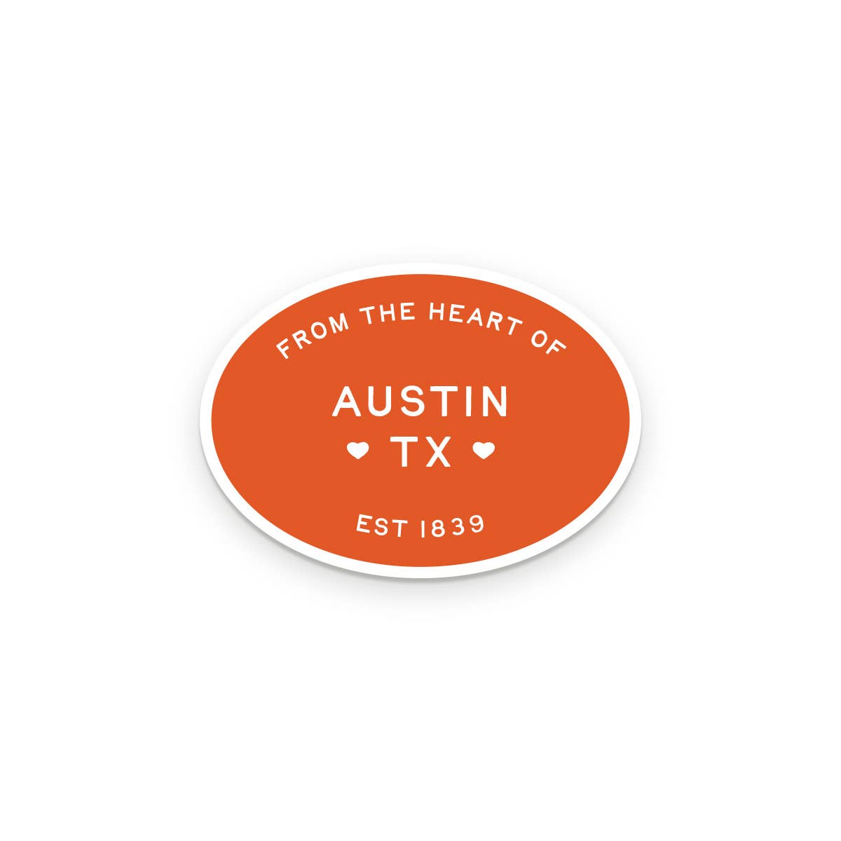 Custom City From The Heart sticker alternate design