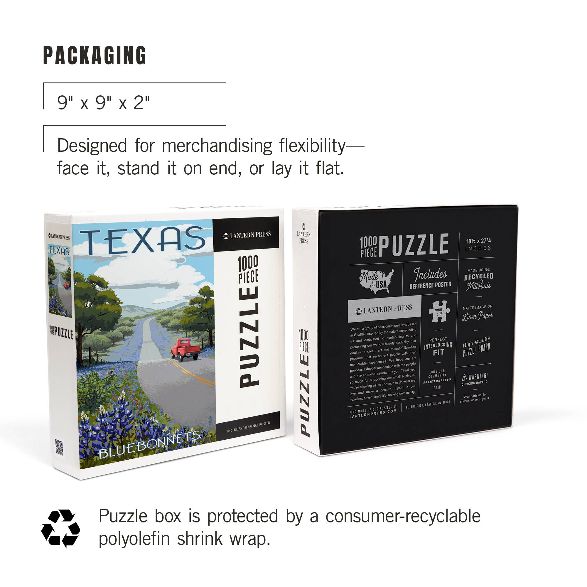 1000 PIECE PUZZLE Texas, Bluebonnets & Highway