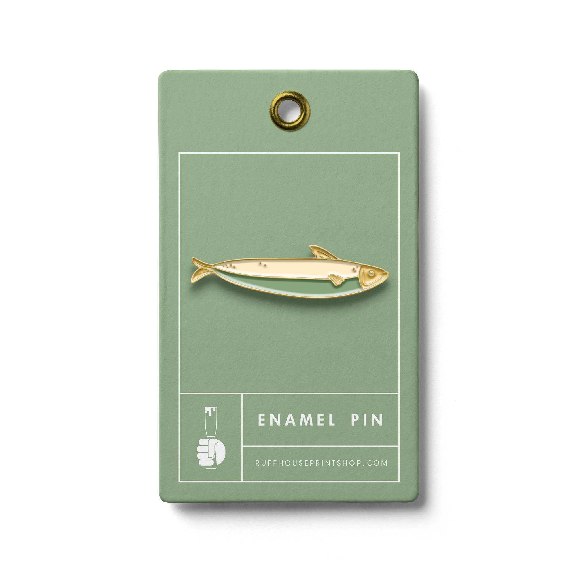 Here Fishy Enamel Pin with fun fish design