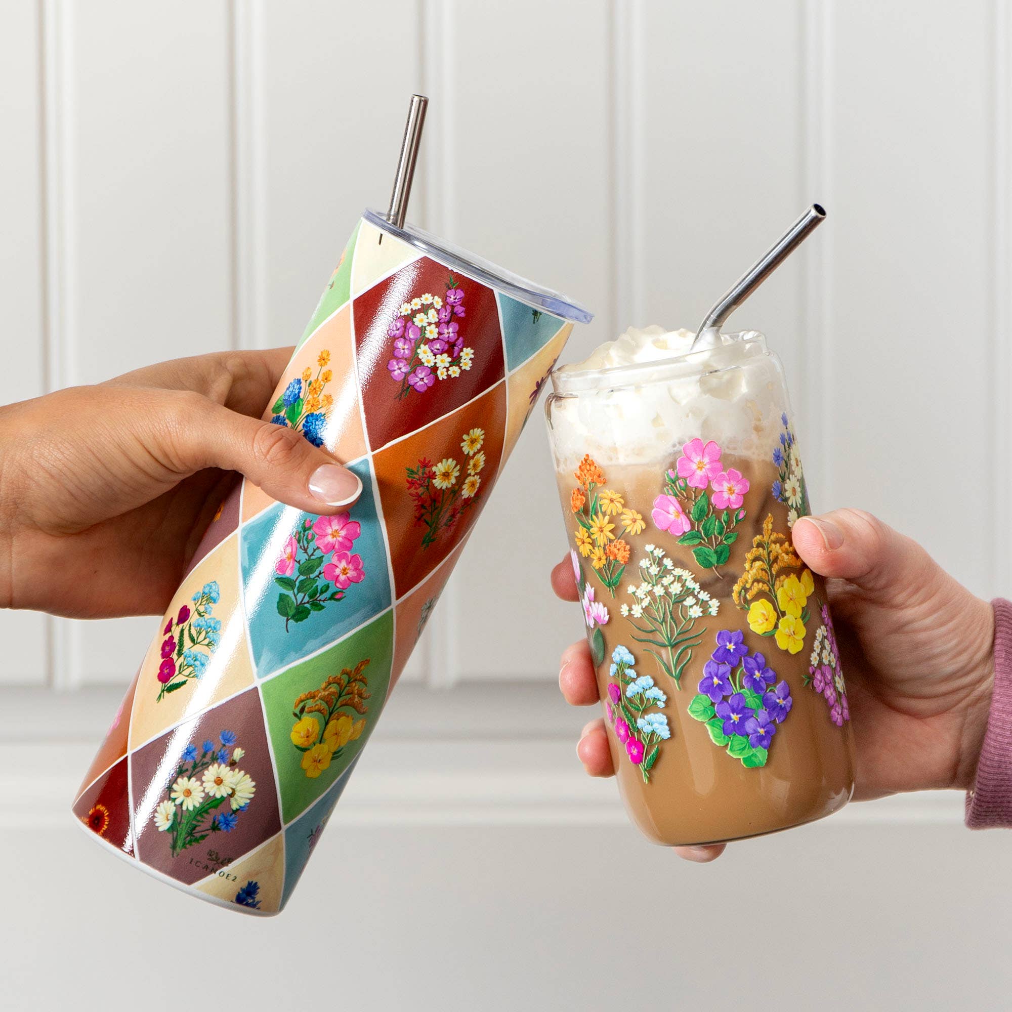 Vintage Blooms Floral 20oz Stainless Steel Skinny Tumbler
