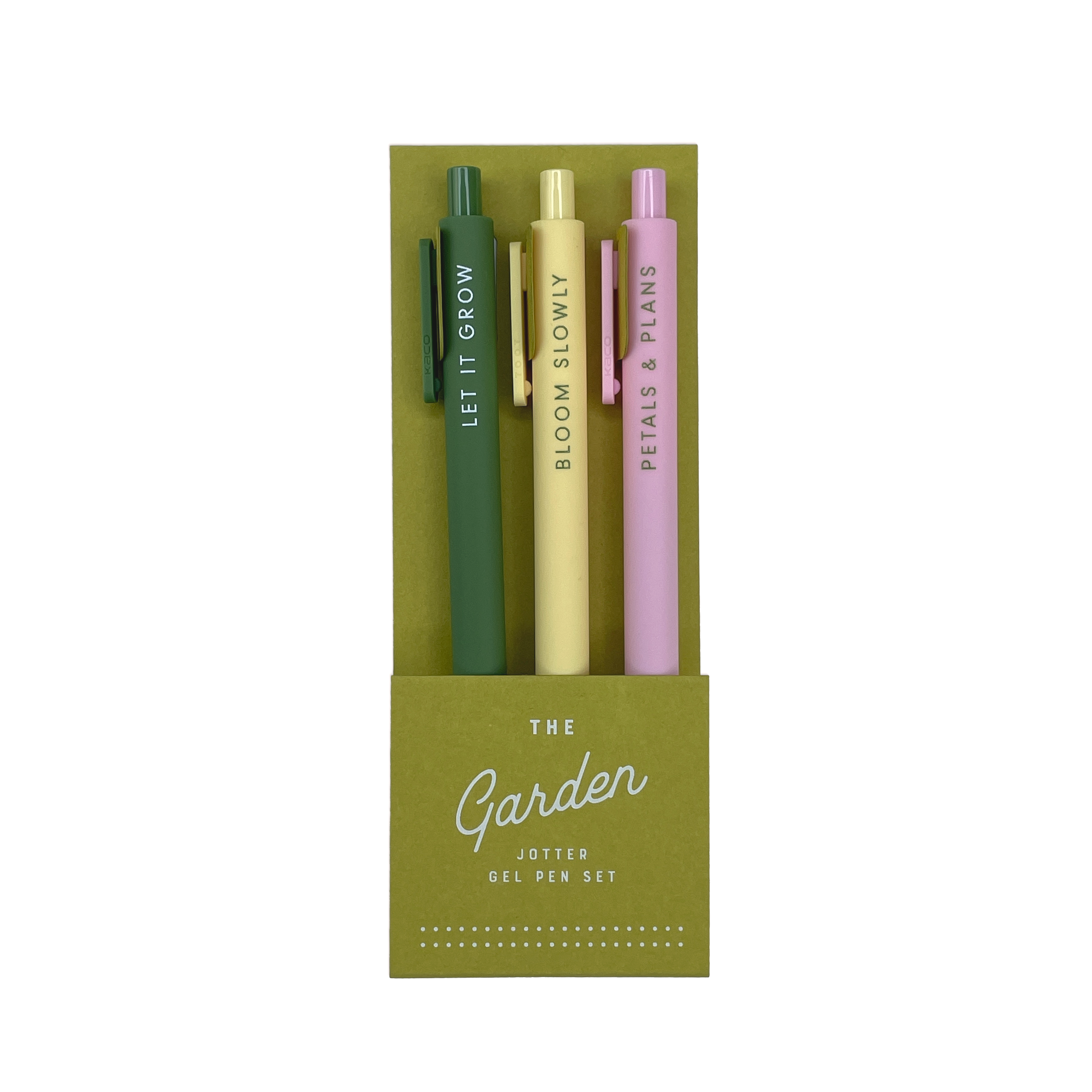 Garden Jotter Gel Pen set of 3 with floral designs