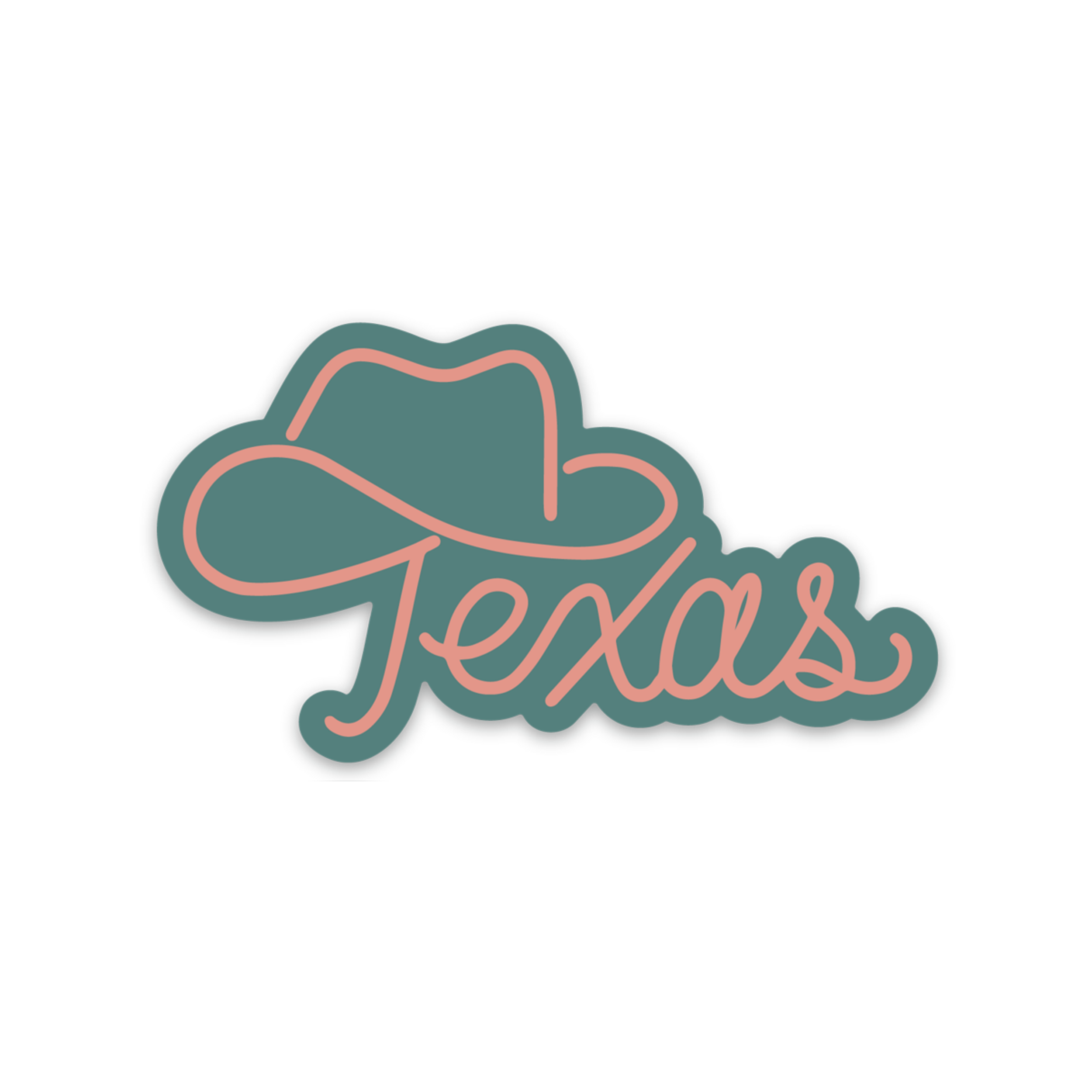 Texas cowboy hat sticker