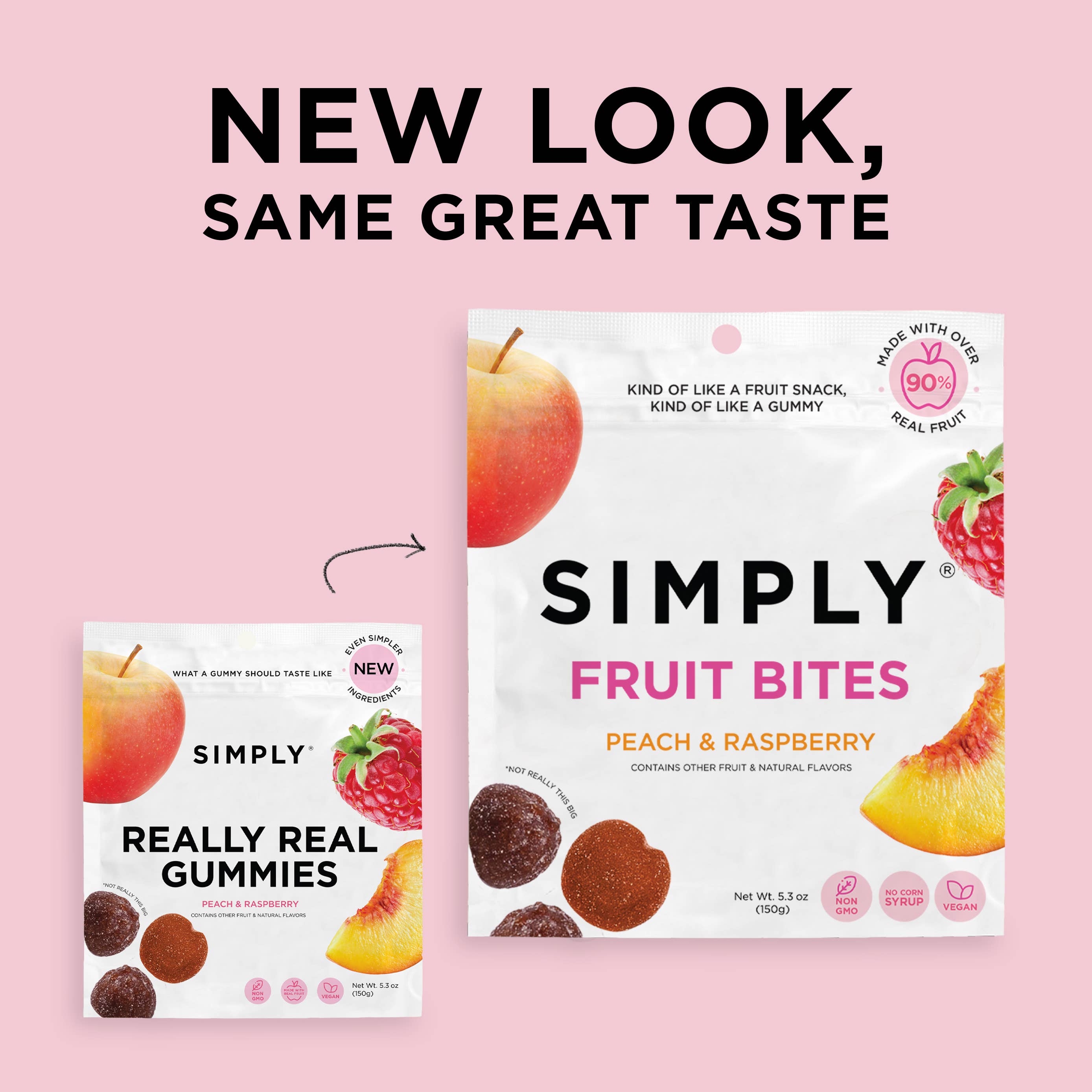 Fruit Bites - Peach Raspberry (5.3 oz Bags)