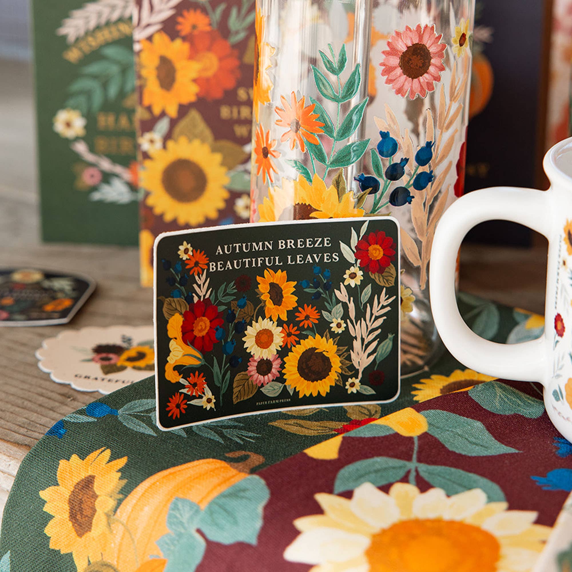 Autumn Breeze Beautiful Leaves Decal Sticker