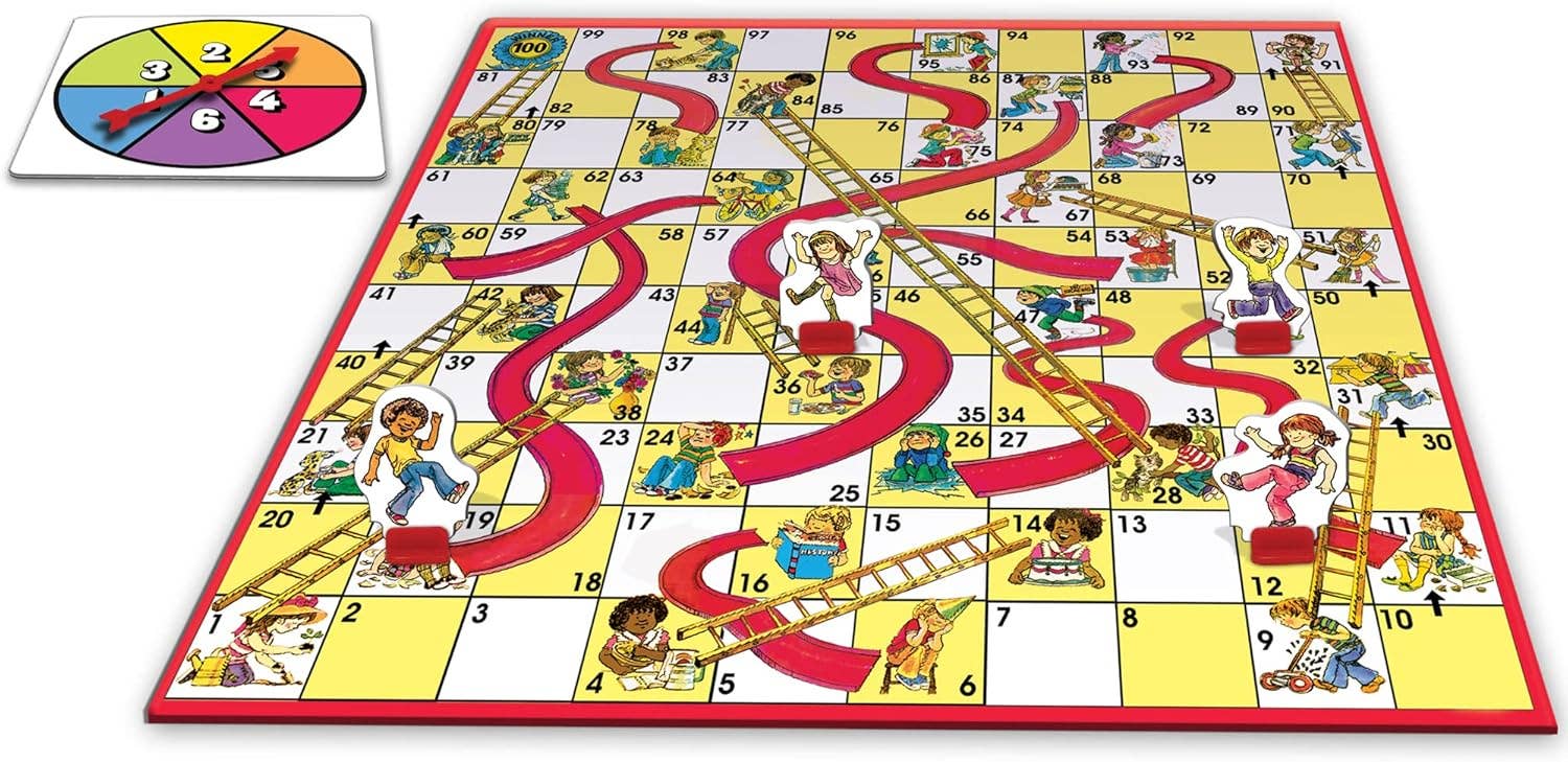 Classic Chutes and Ladders Board Game