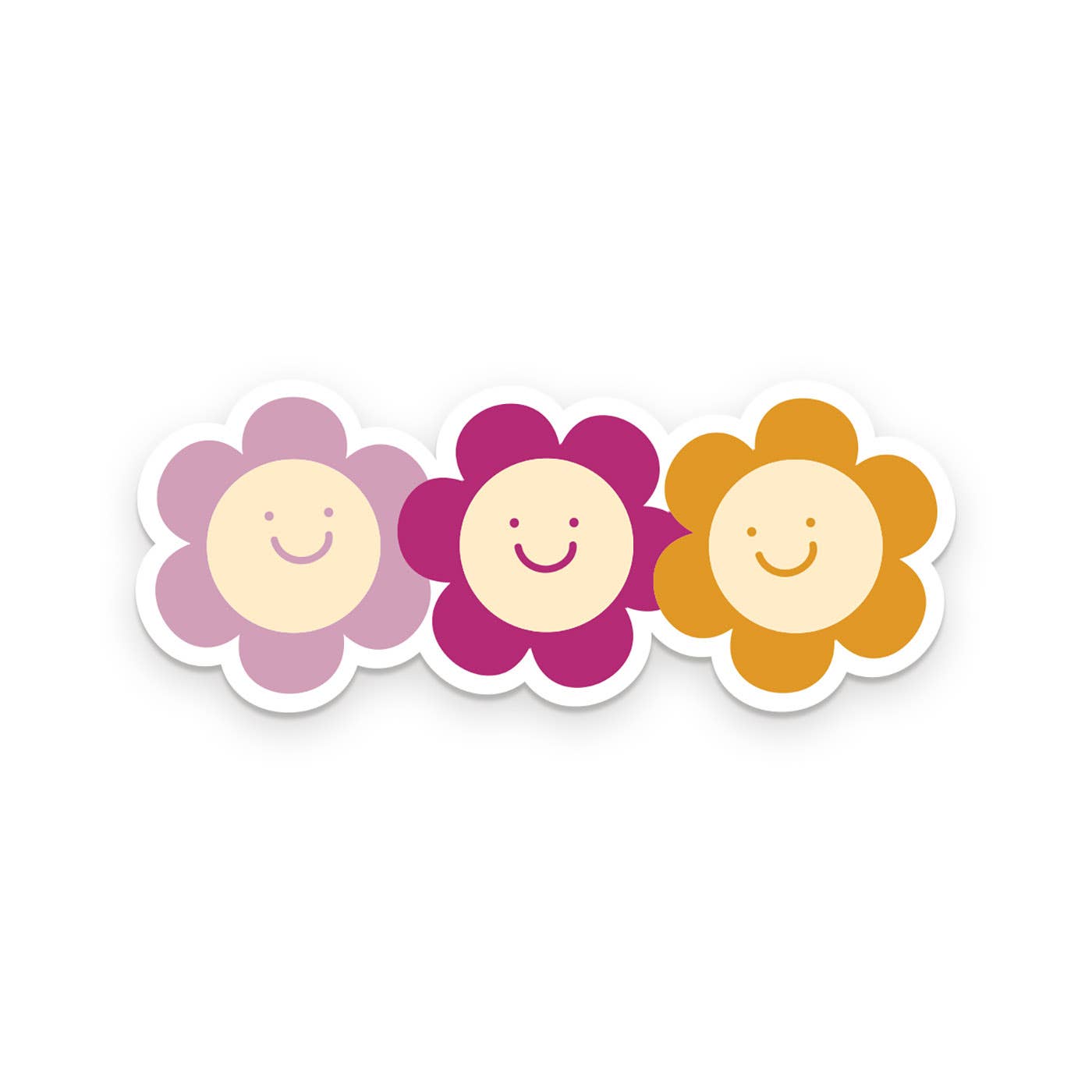 Smiling Flowers sticker with cheerful floral design