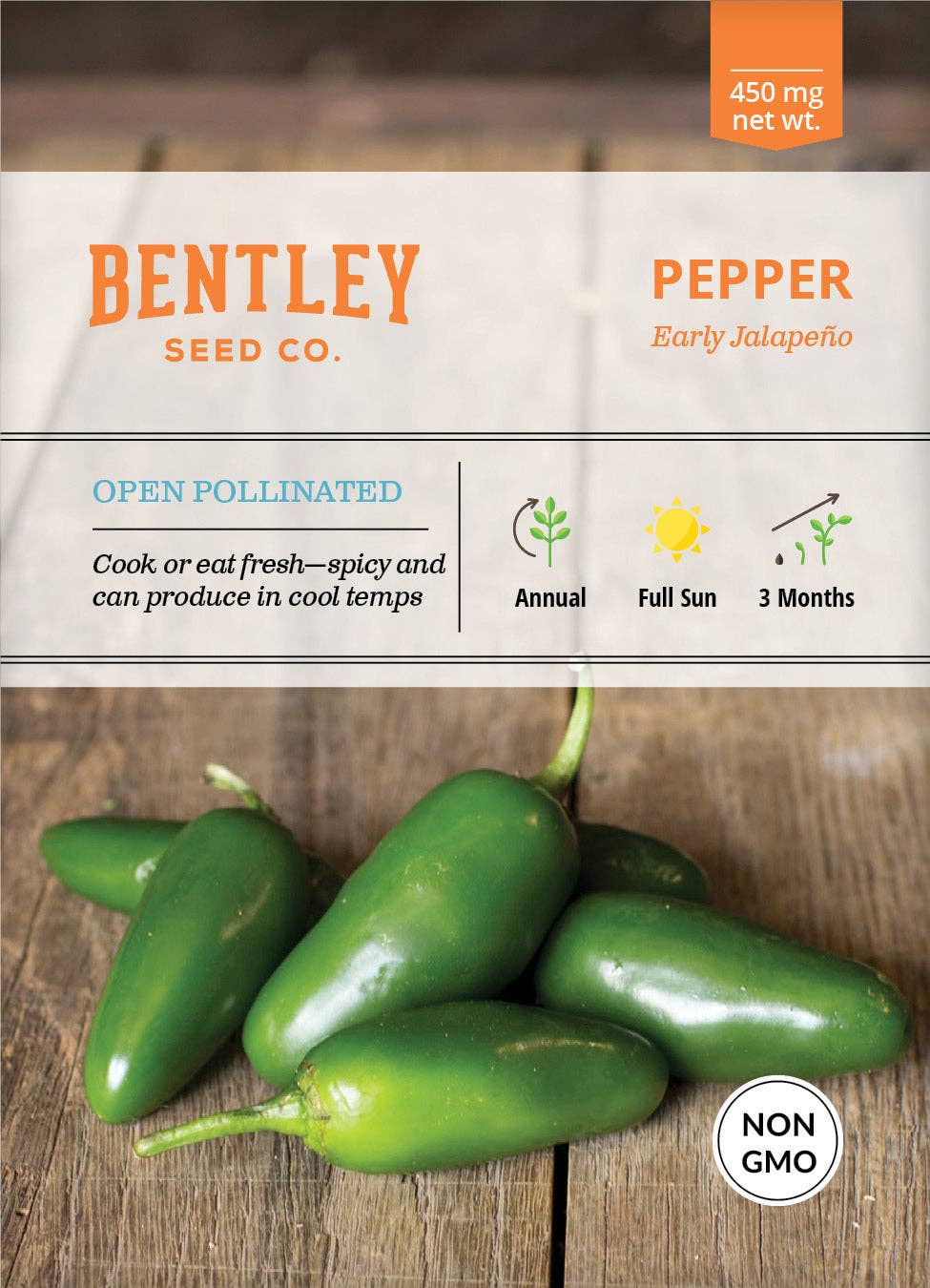 Jalapeño E pepper seed packet front