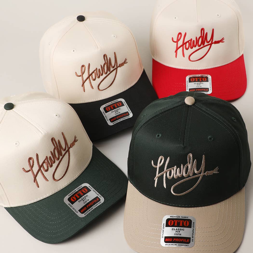 Howdy embroidered classic two-tone trucker hat