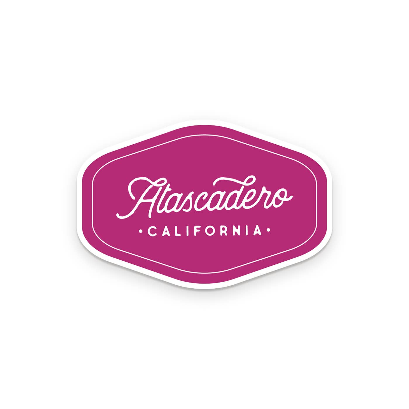 Custom City Script Sticker full color selection