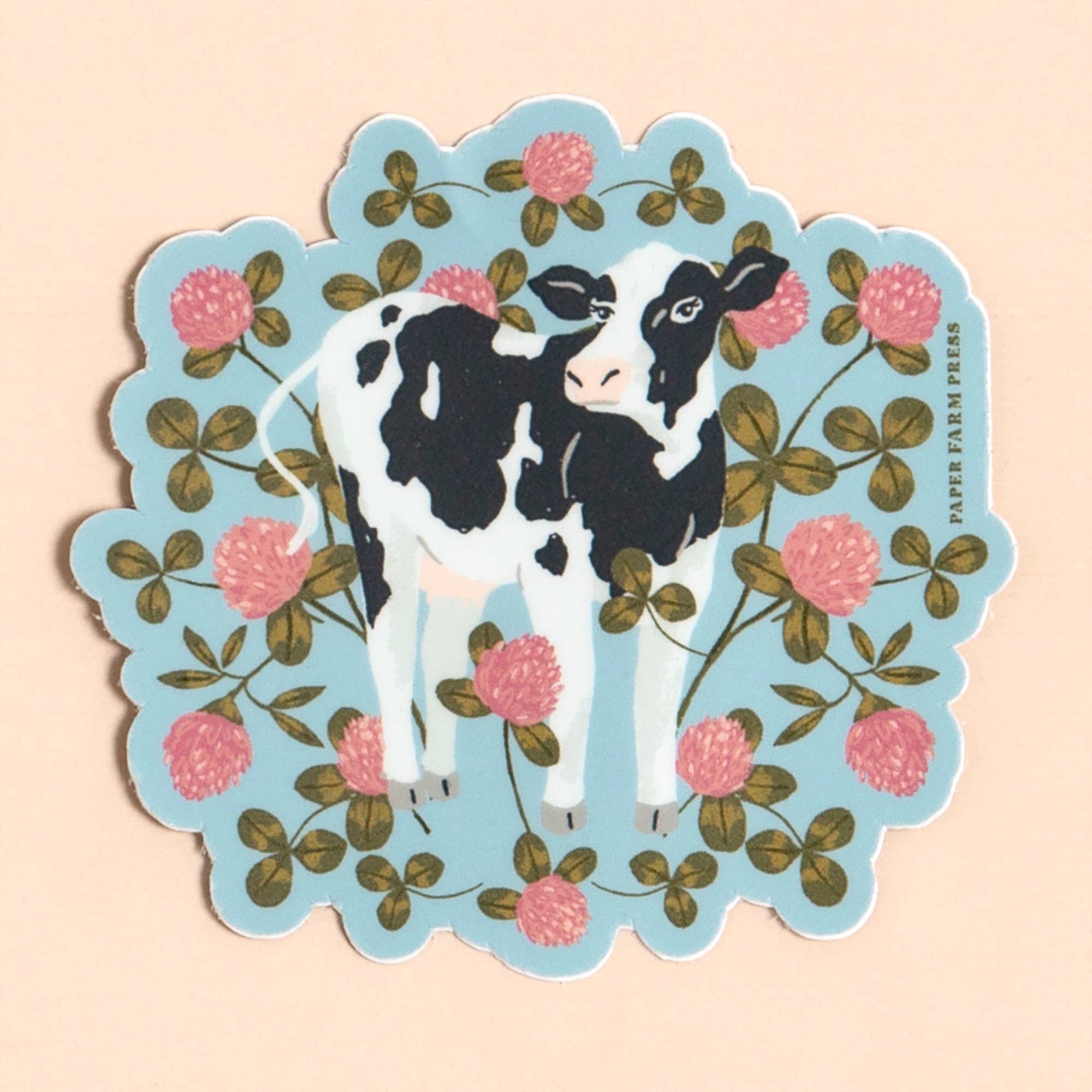 Milk Cows & Flowers Decal Sticker