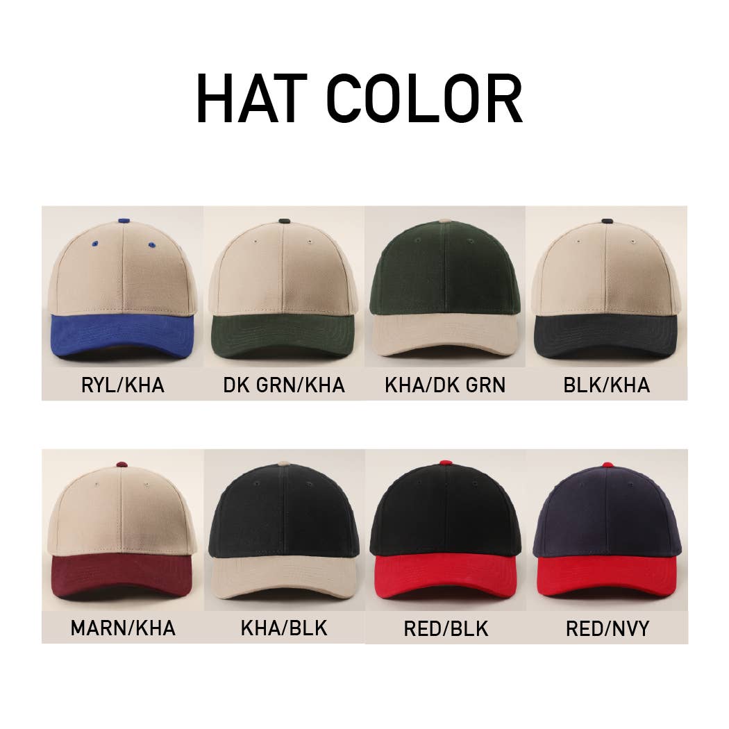 Custom embroidered OTTO 6 panel cap upside down back view