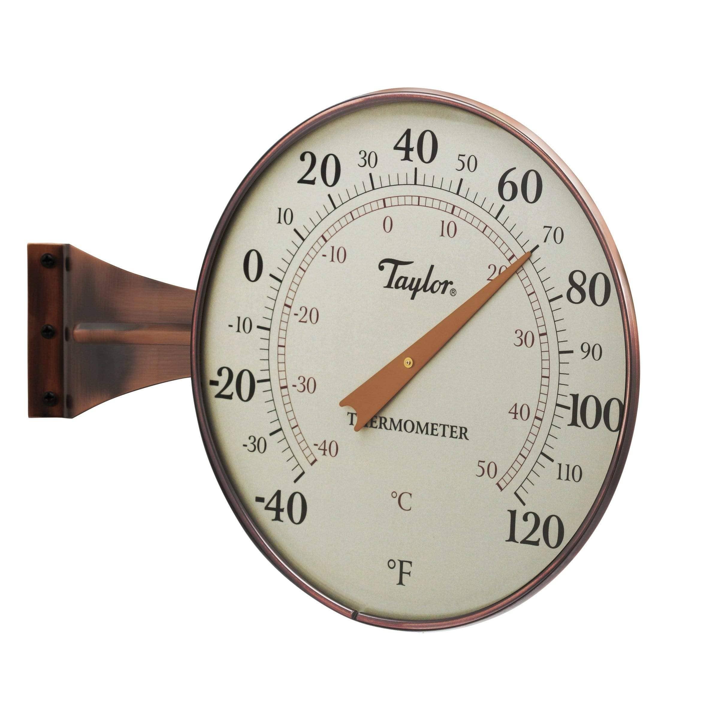 TY 8.5-inch copper dial thermometer close-up of face