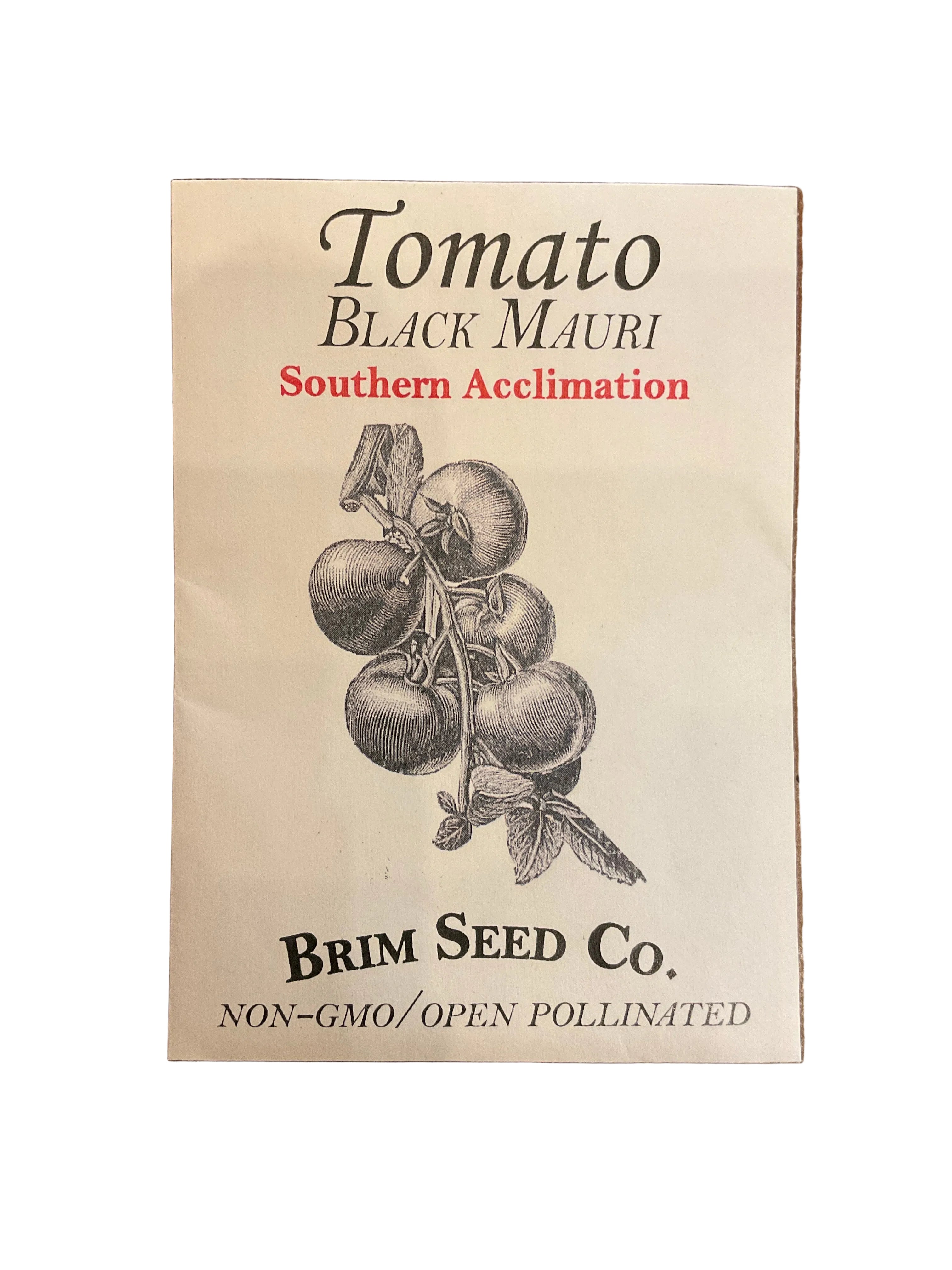 Brim Seed Co. Black Mauri Southern Acclimated seed packet