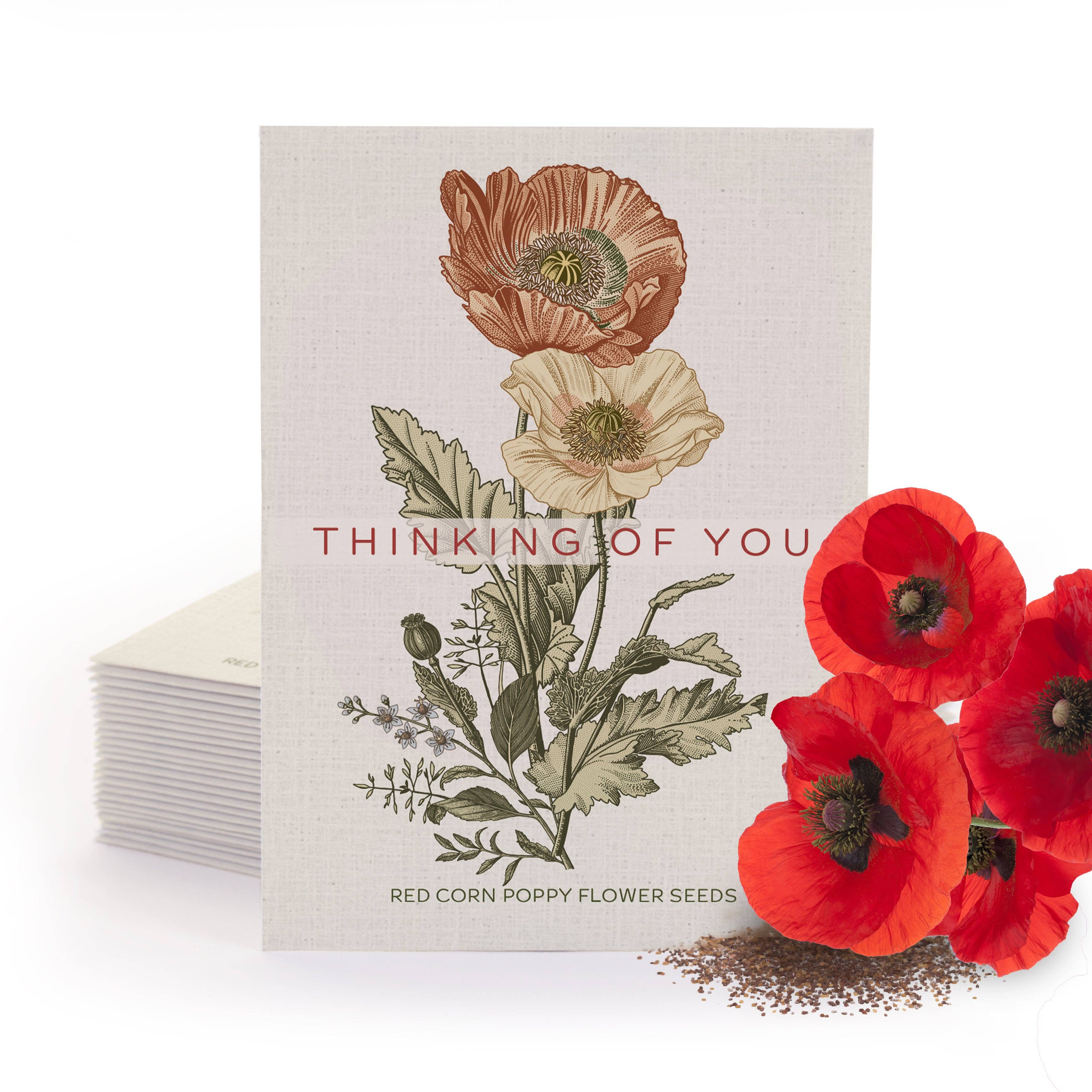 Thinking of You Corn Poppy seed packet back with instructions