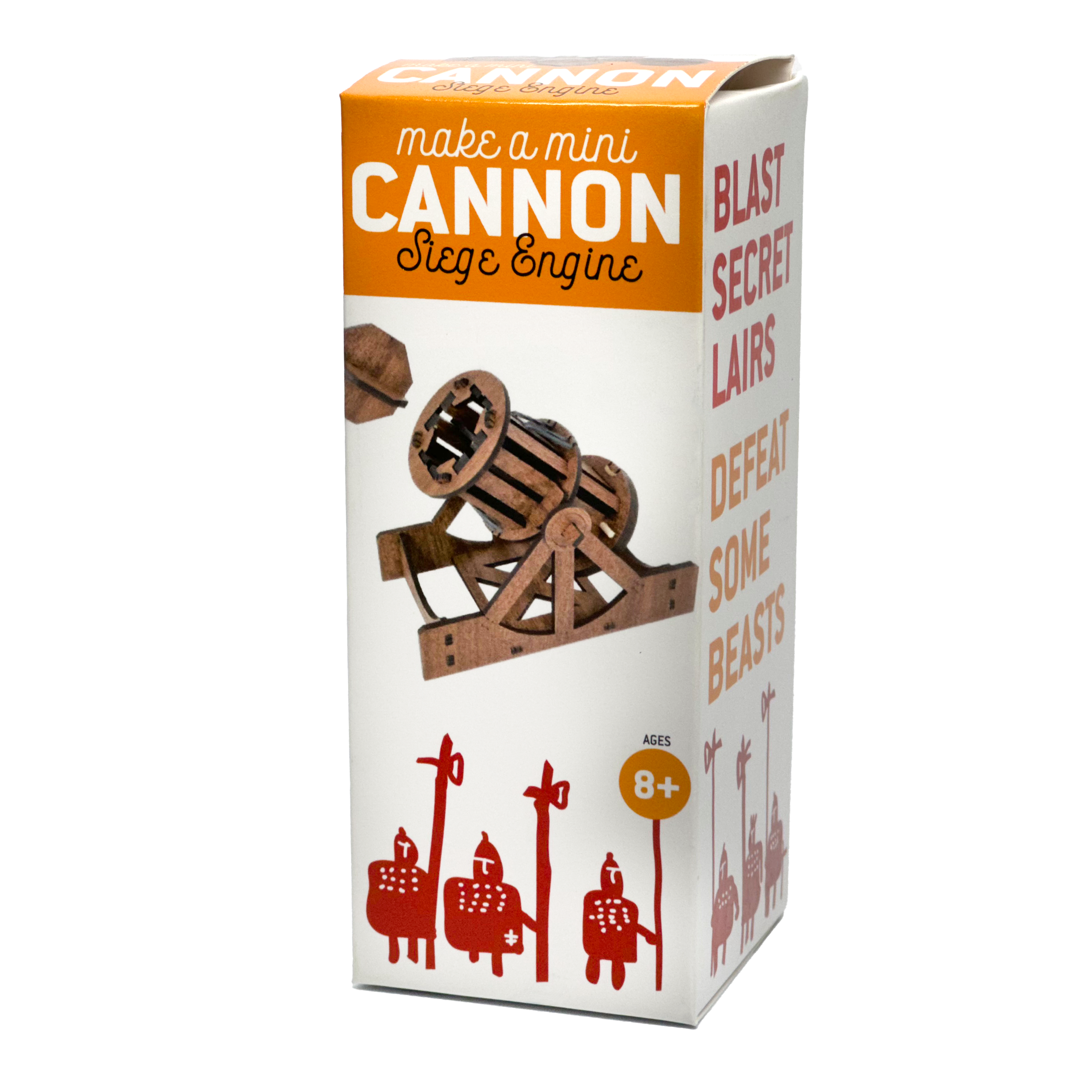 Mini Cannon wooden model kit close-up of detail