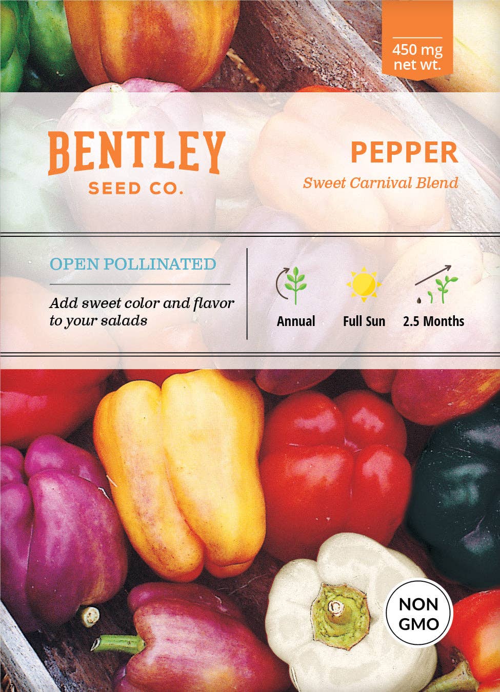 Brim Seed Co. Sweet Carnival Blend Pepper seed packet front