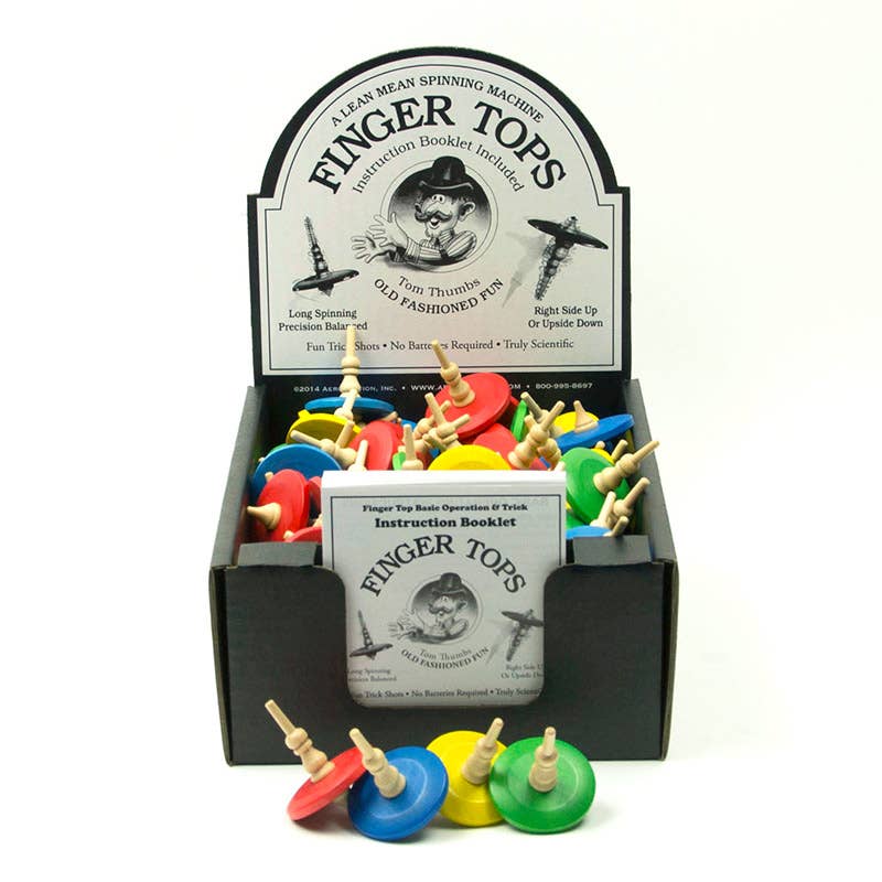 Classic Wooden Spin Top in assorted painted colors