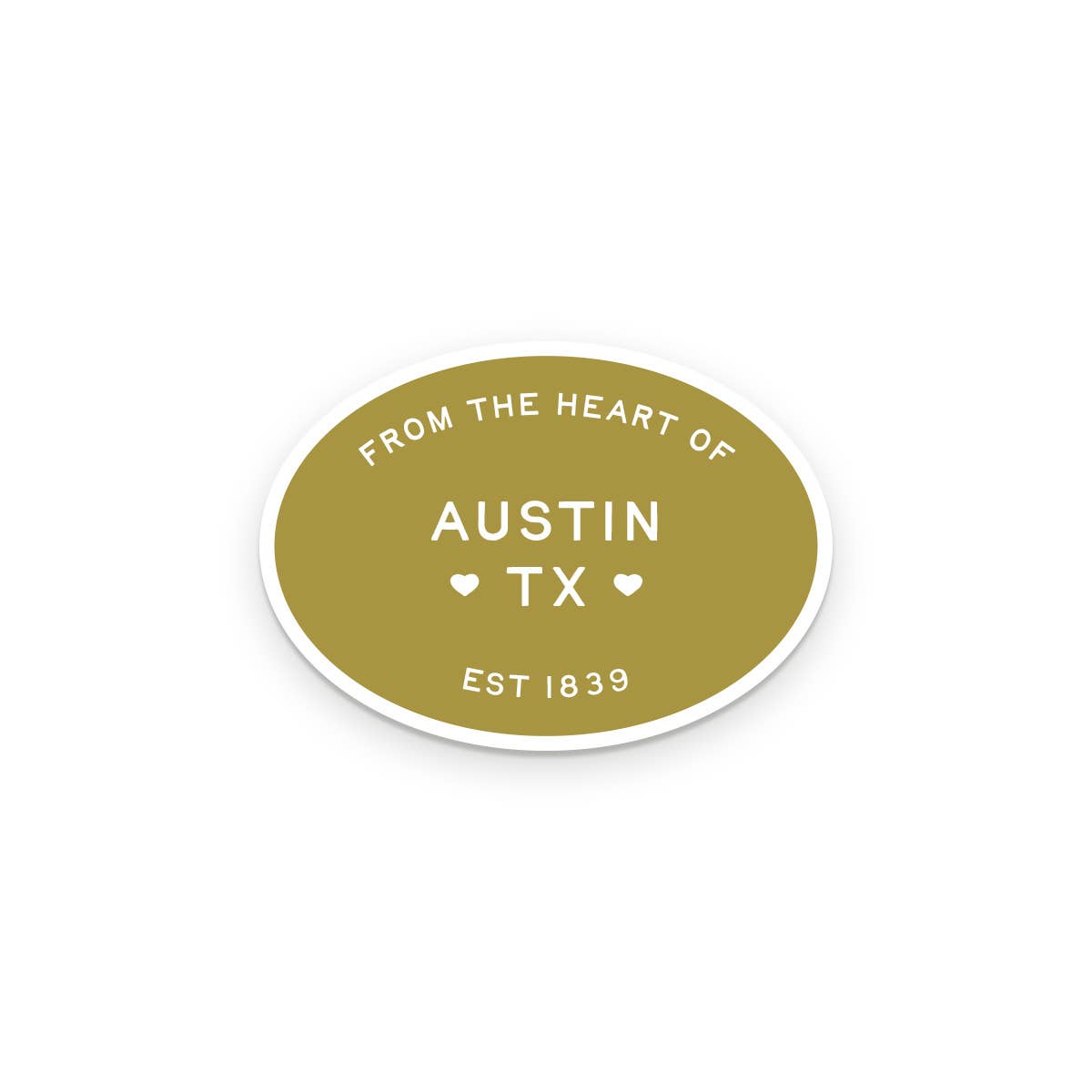 Custom City From The Heart Sticker with heart design