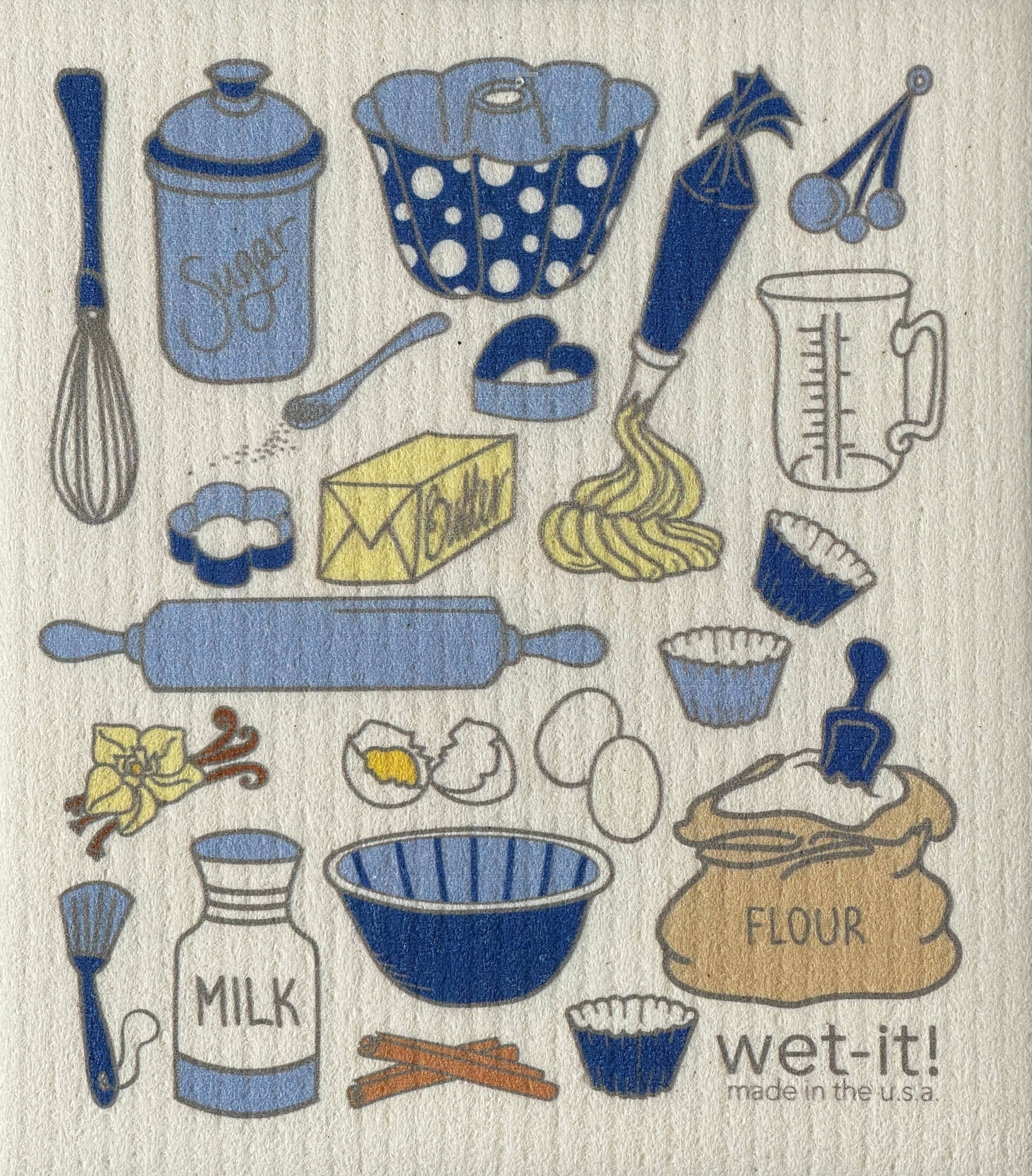 Baking Time Blue Swedish Cloth