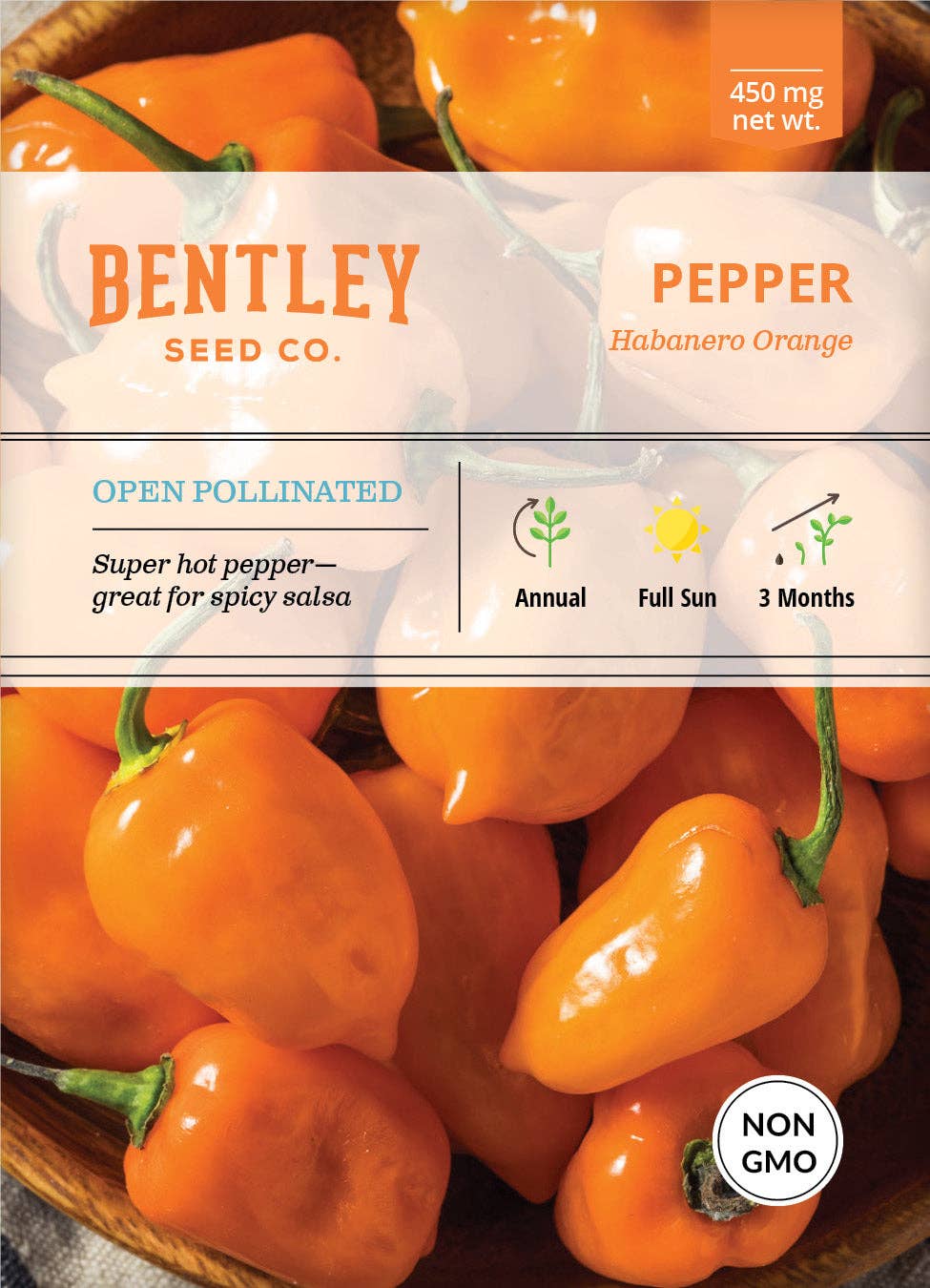 Brim Seed Co. Habanero Orange Pepper seed packet front
