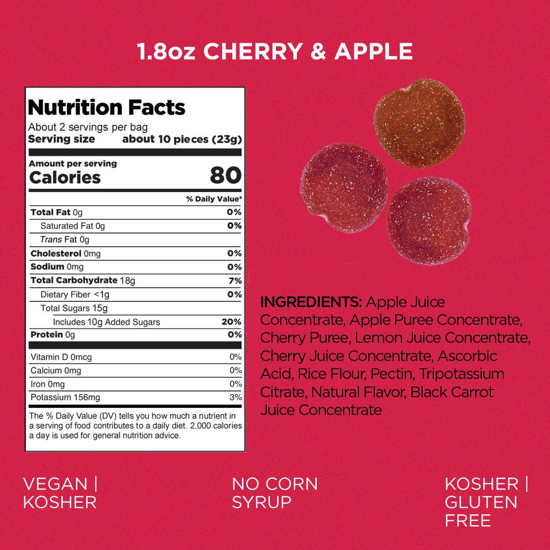 Fruit Bites - Sour Cherry & Apple (1.8 oz Bags)