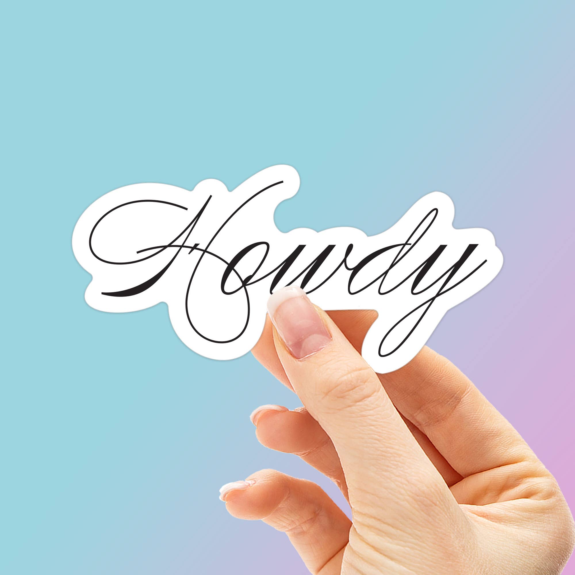 Howdy Sticker, Cute Southern & Western Cowboy Vinyl Decals