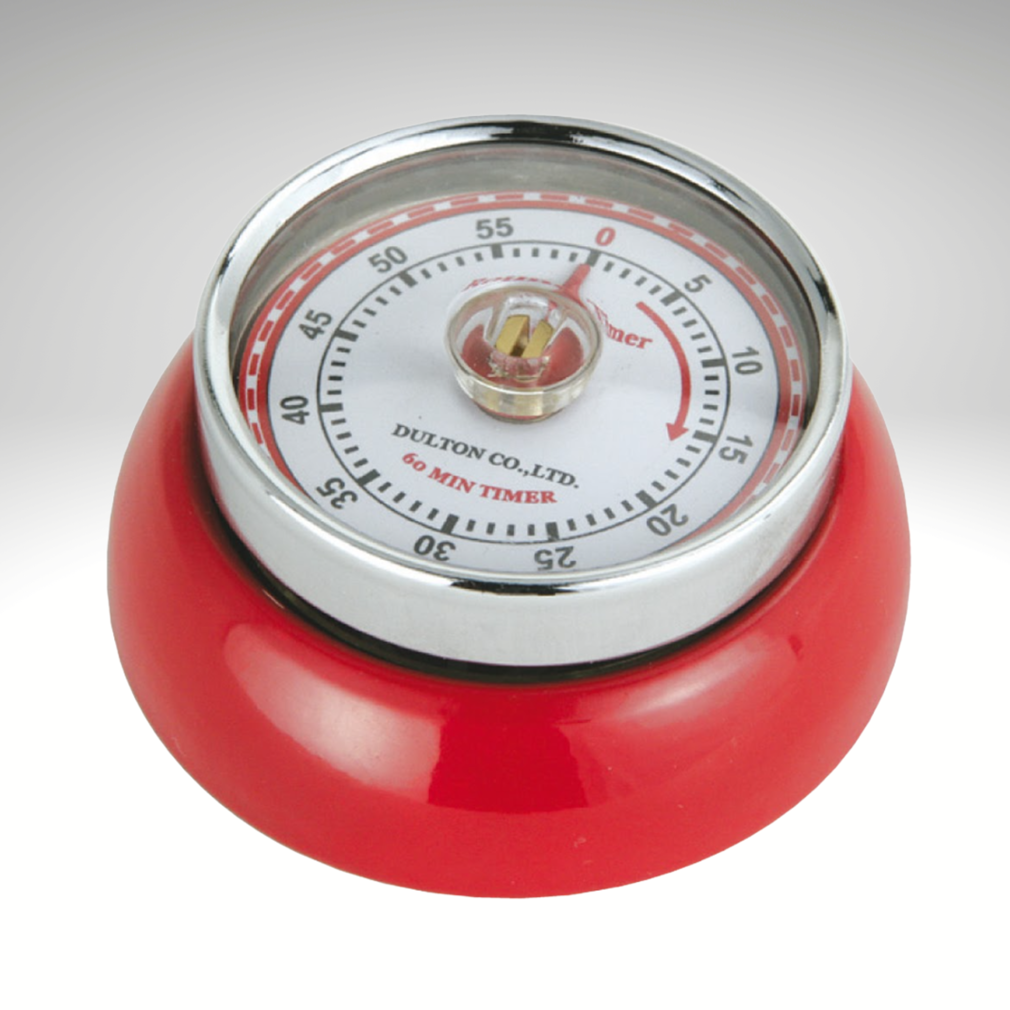 "Retro" Kitchen Timer, Red,