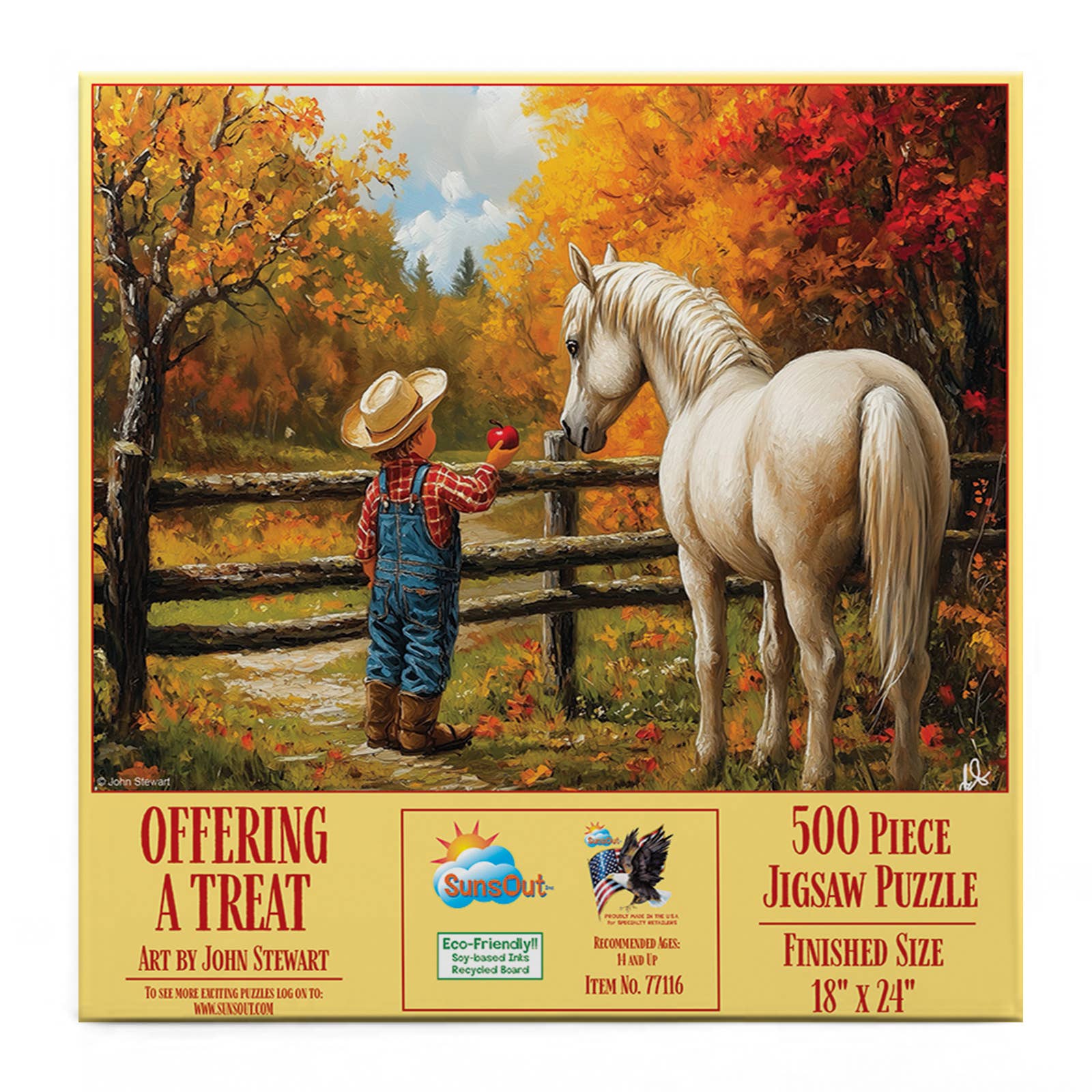 Offering A Treat 500 piece puzzle box back