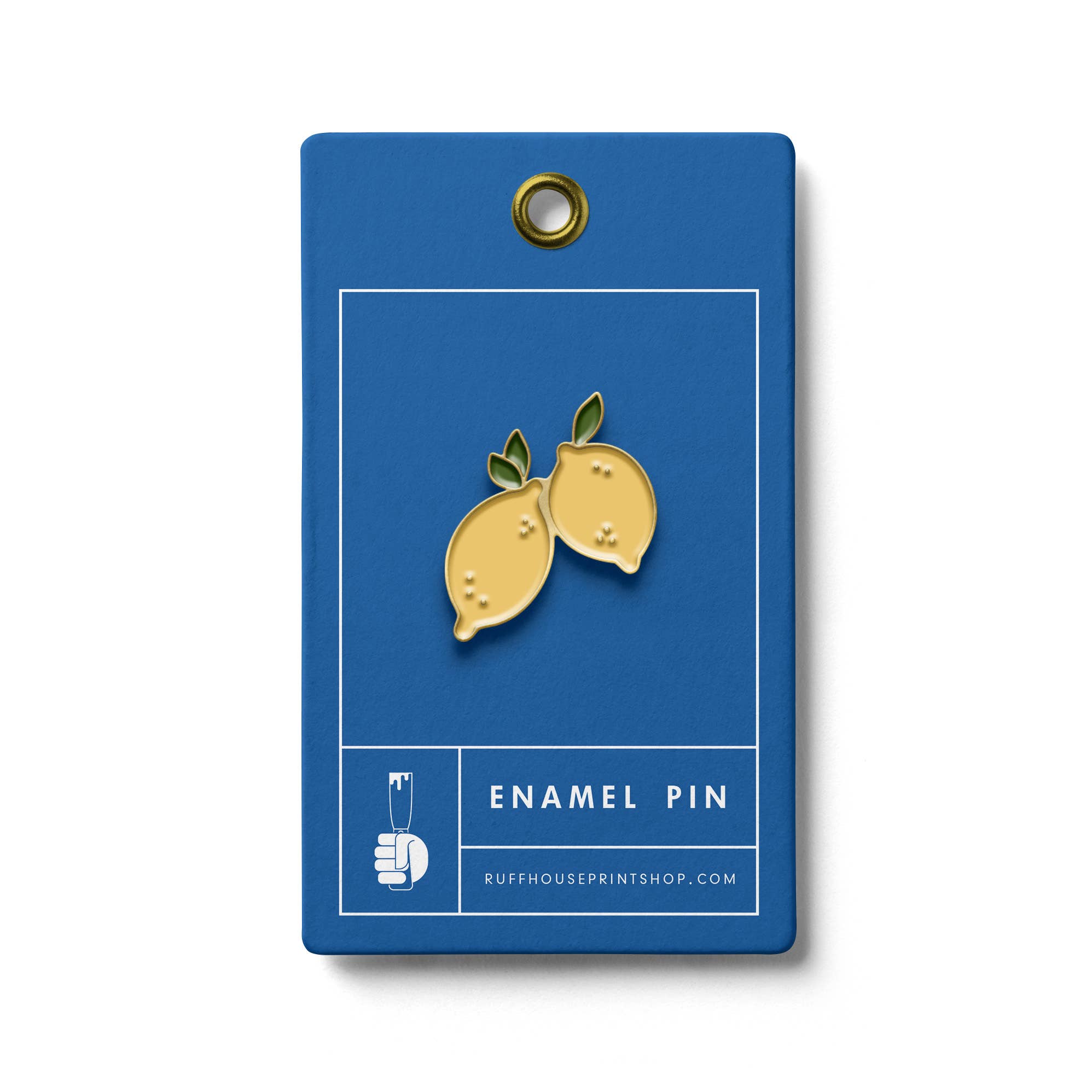 Lemon Pair enamel pin with two lemons design