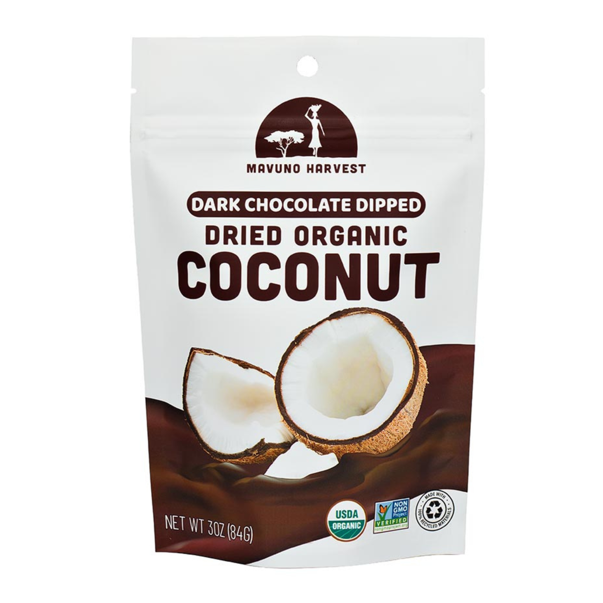 Organic Dark Chocolate Dipped Dried Coconut