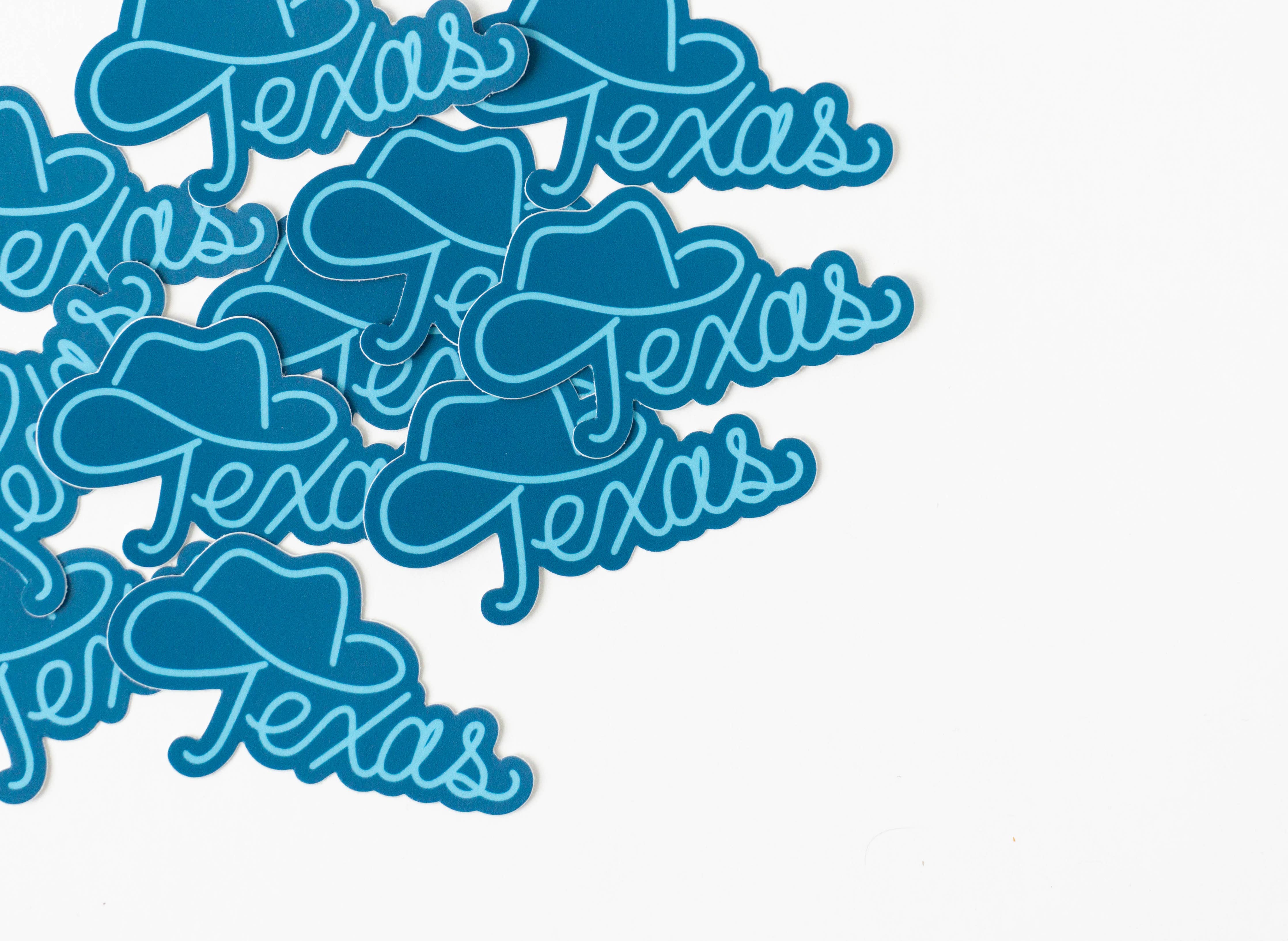 Texas cowboy hat sticker