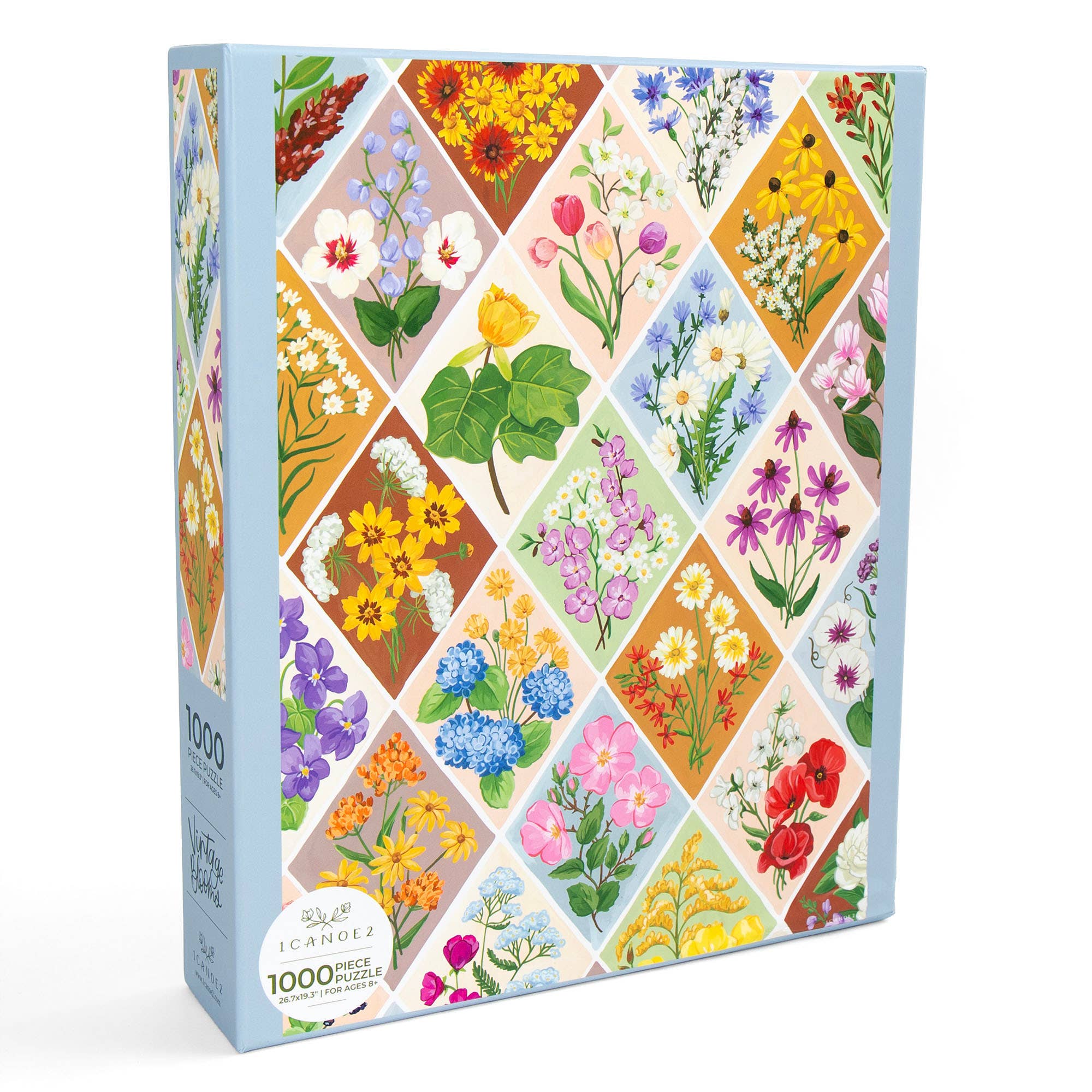 Vintage Blooms 1000 piece floral jigsaw puzzle box
