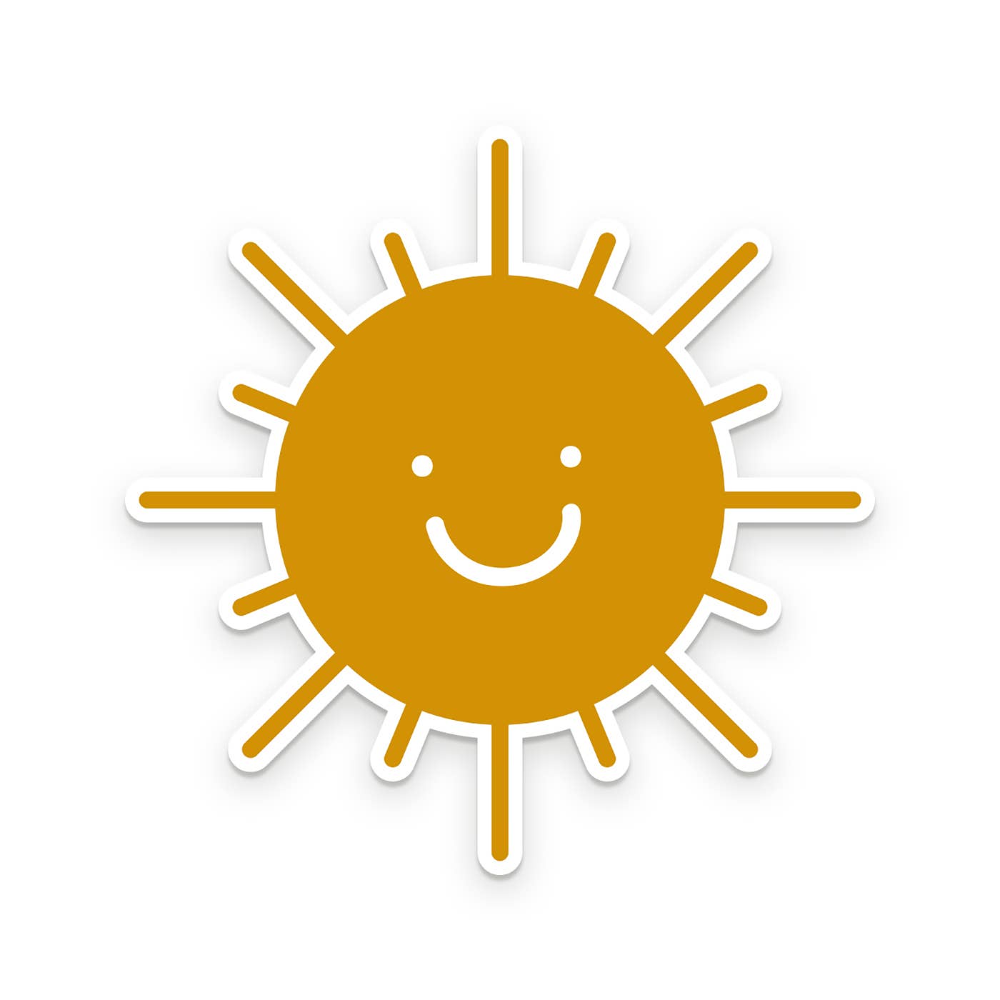 Smiling Sunshine sticker with happy sun design