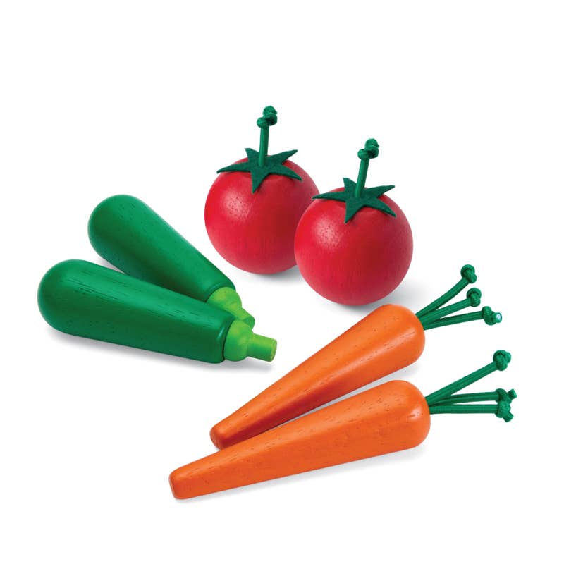 Fresh Produce Set B play food carrot zucchinis and tomatoes