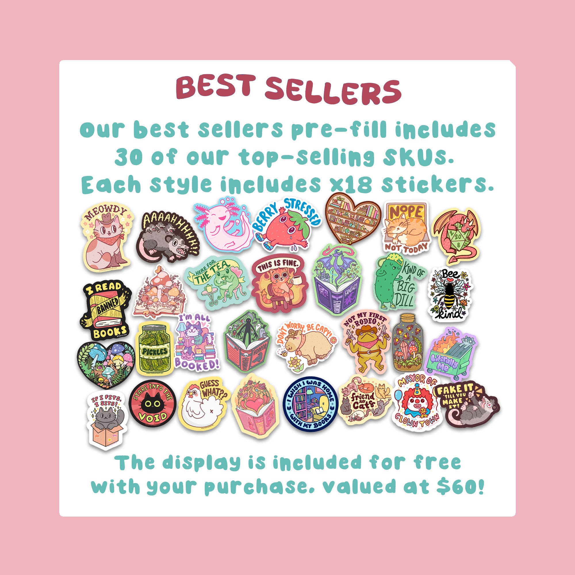 30 Pocket Wood Vinyl Sticker Wall Display (READ DESCRIPTION)