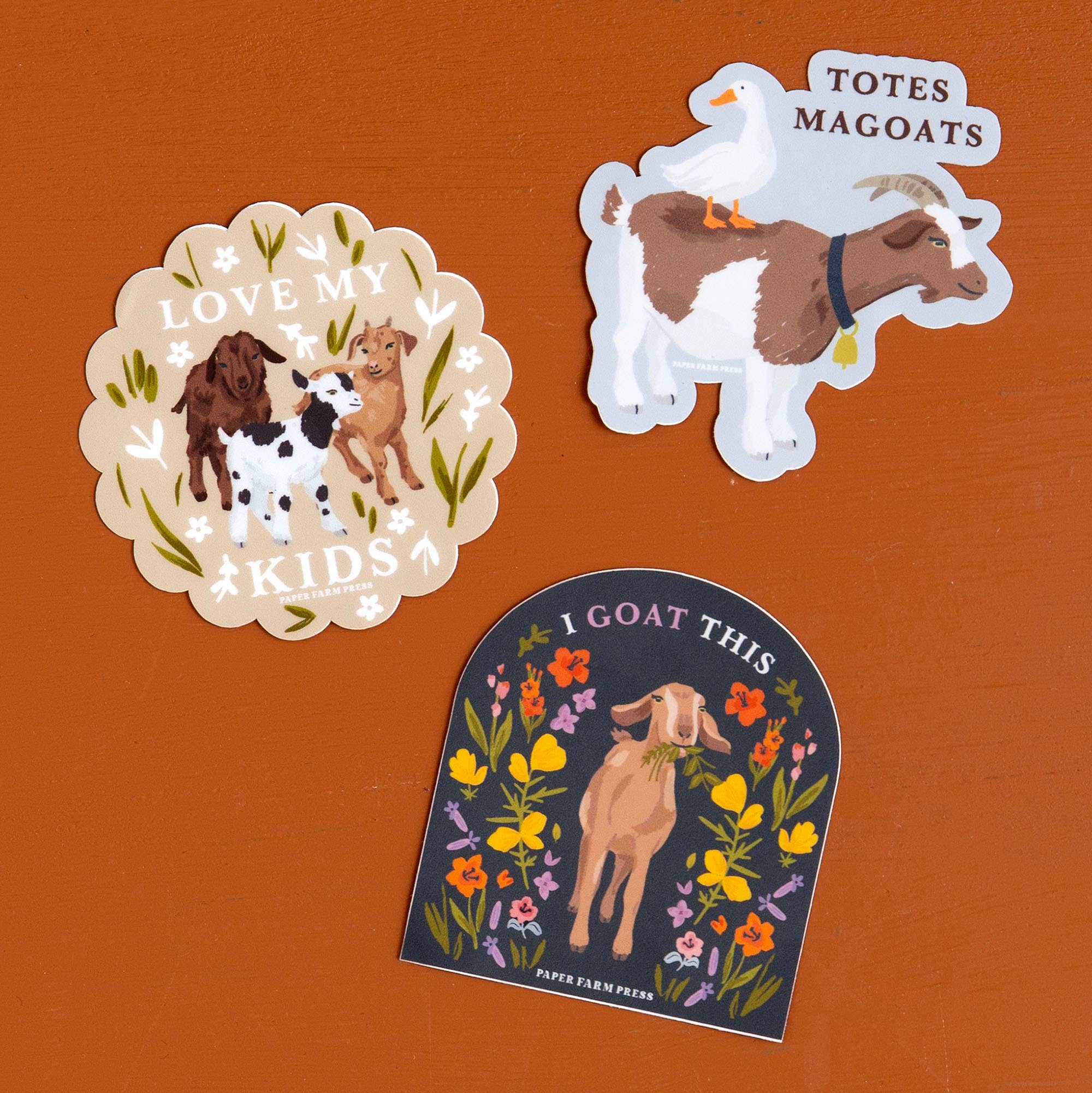 Love My Kids Goats decal sticker applied to surface