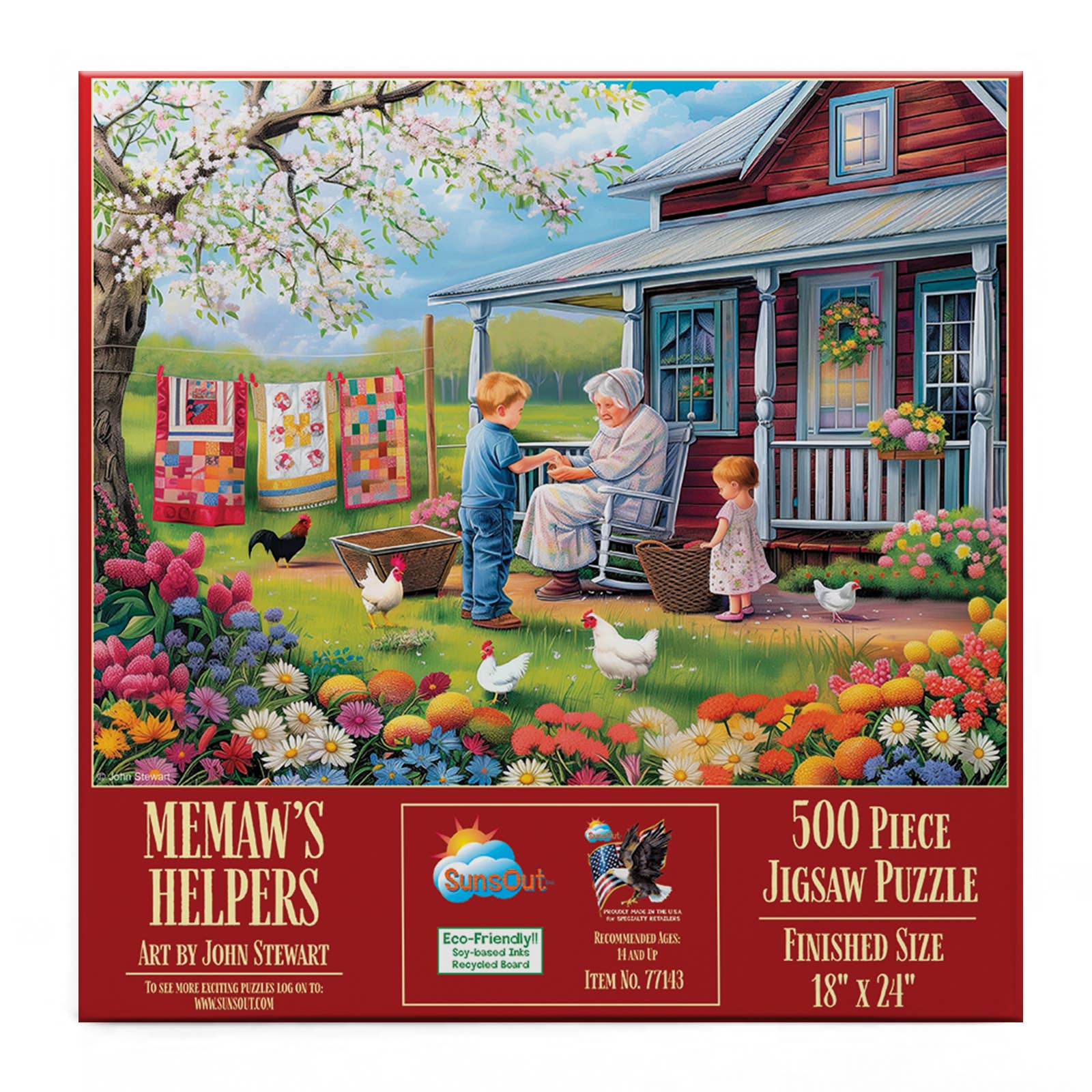 Memaw's Helpers 500 piece puzzle completed image