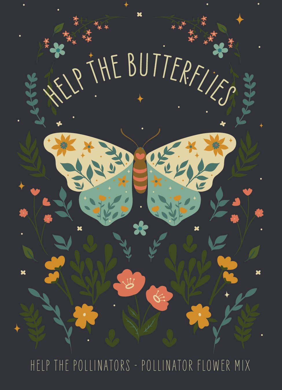 Bentley Seed Co. - Help Butterflies Help Pollinators Wildflower Seed Packets