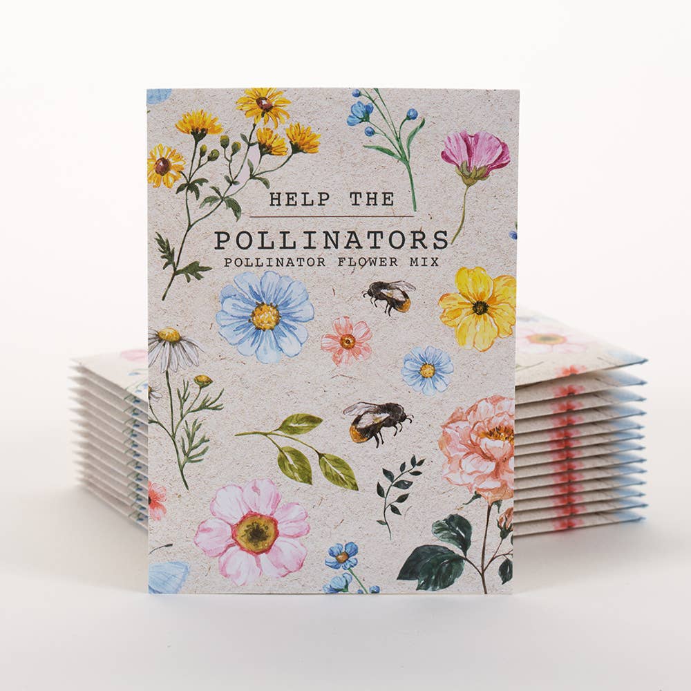 Help Pollinators Kraft Bee - Pollinator Wildflower Seed