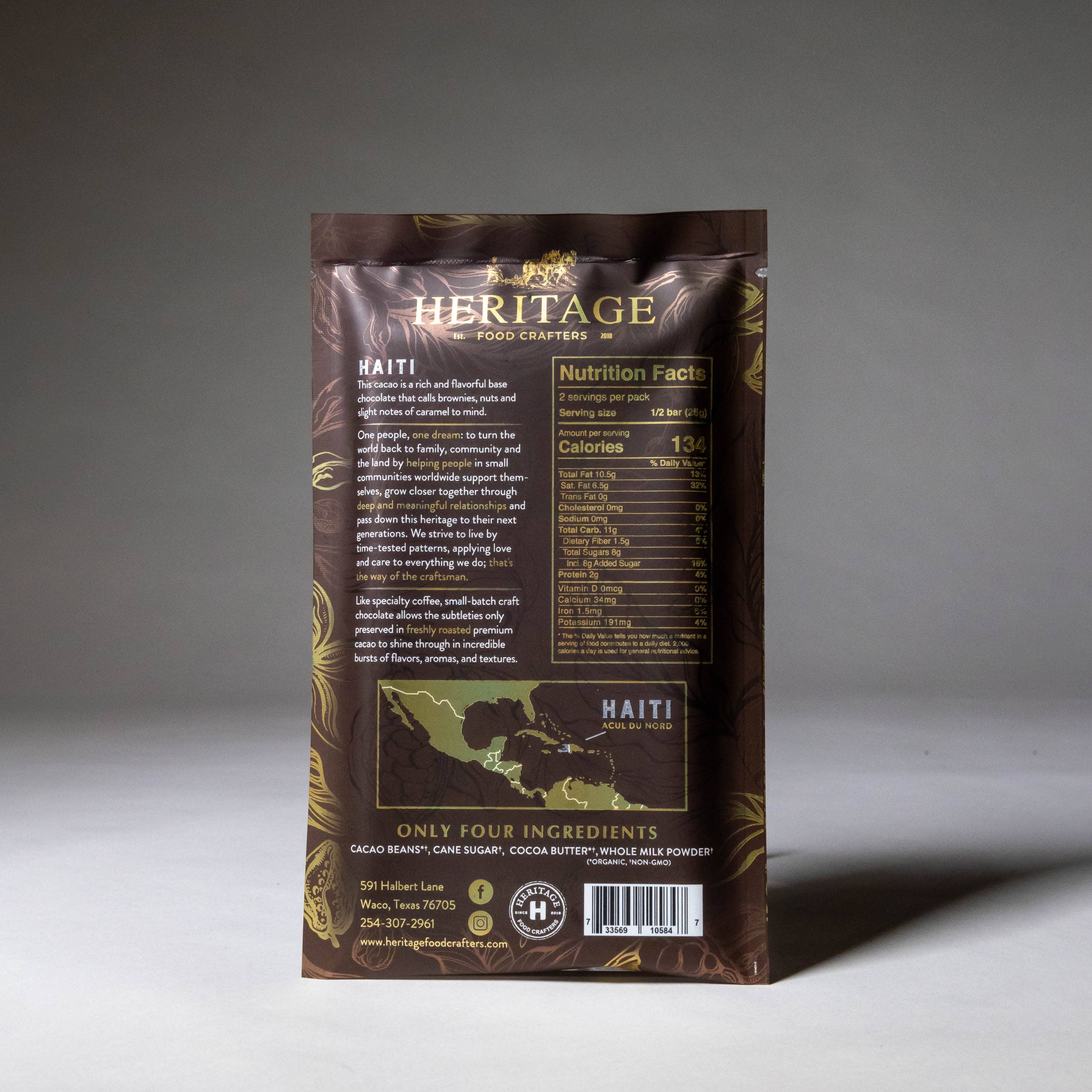 58% Haiti Milk 50g - Award-Winning Craft Chocolate Bars