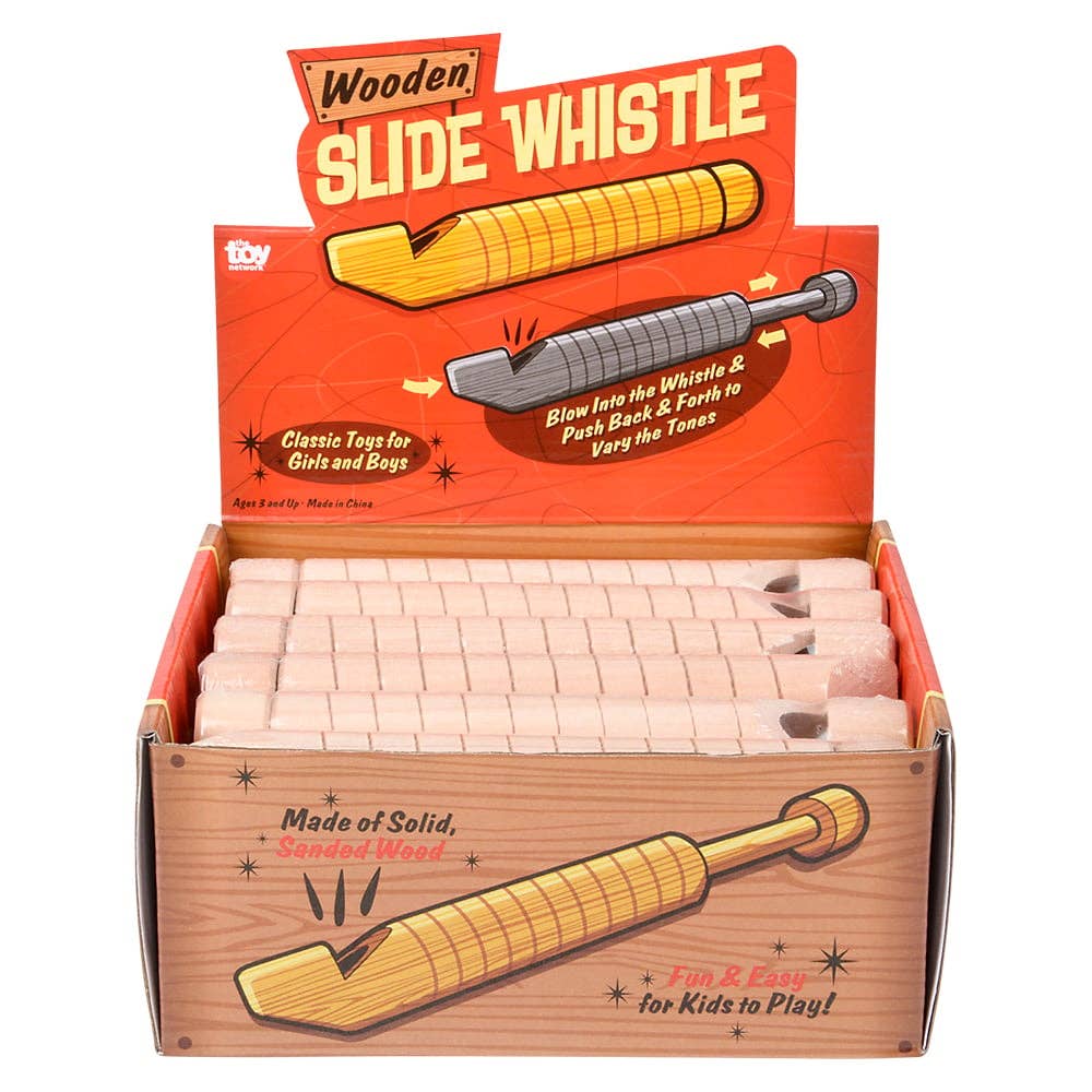 7.5" WOODEN SLIDE WHISTLE LLB kids toys